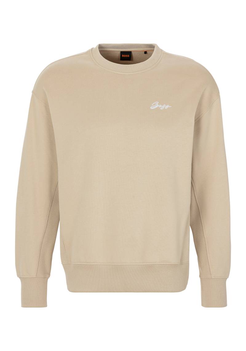 BOSS ORANGE Sweatshirt »C_Eteia_8«, mit Rippdetails, Logo von BOSS ORANGE