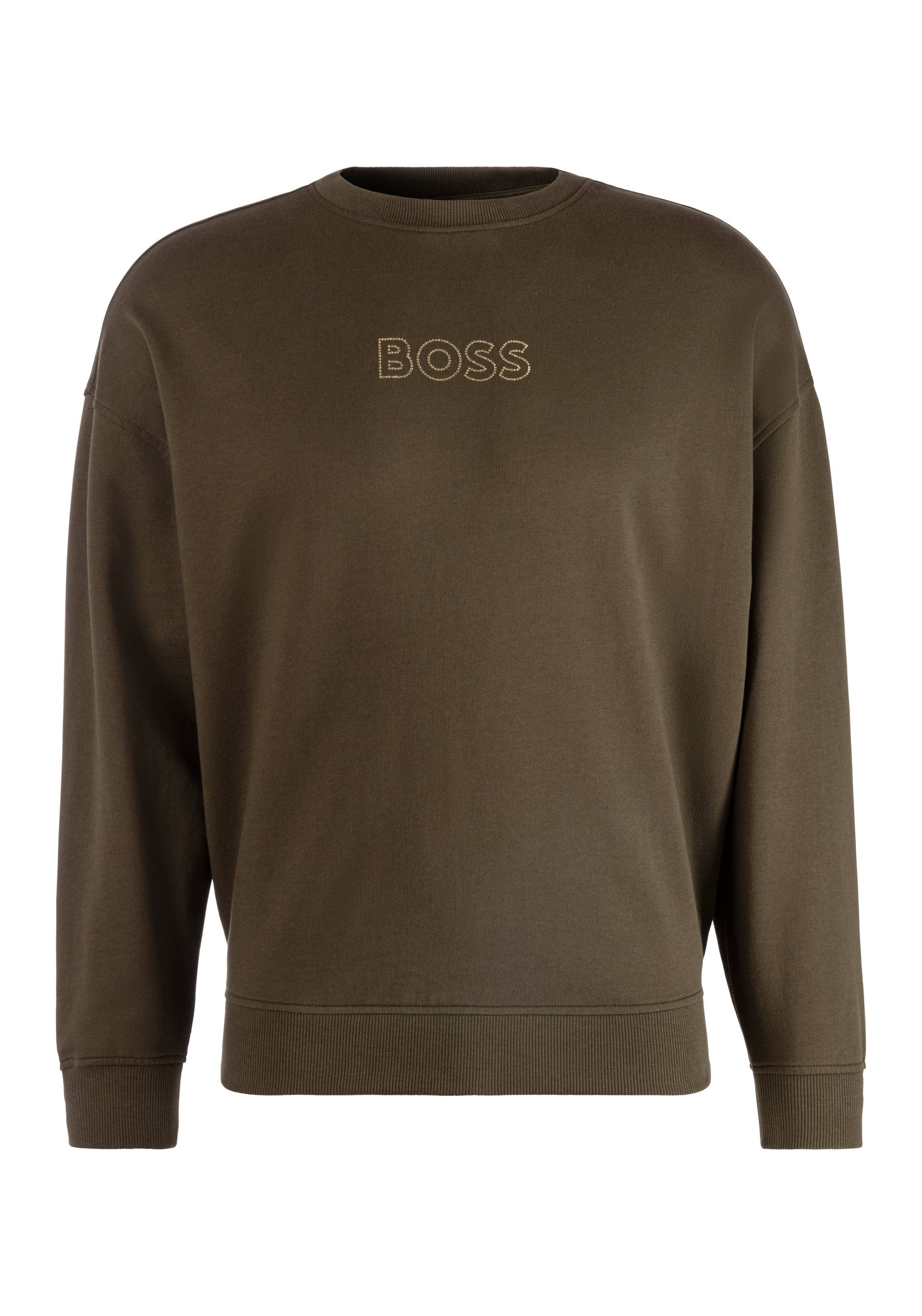 BOSS ORANGE Sweatshirt »C_elaslogan_print1«, mit BOSS-Schriftzug aus Schmucksteinen von BOSS ORANGE