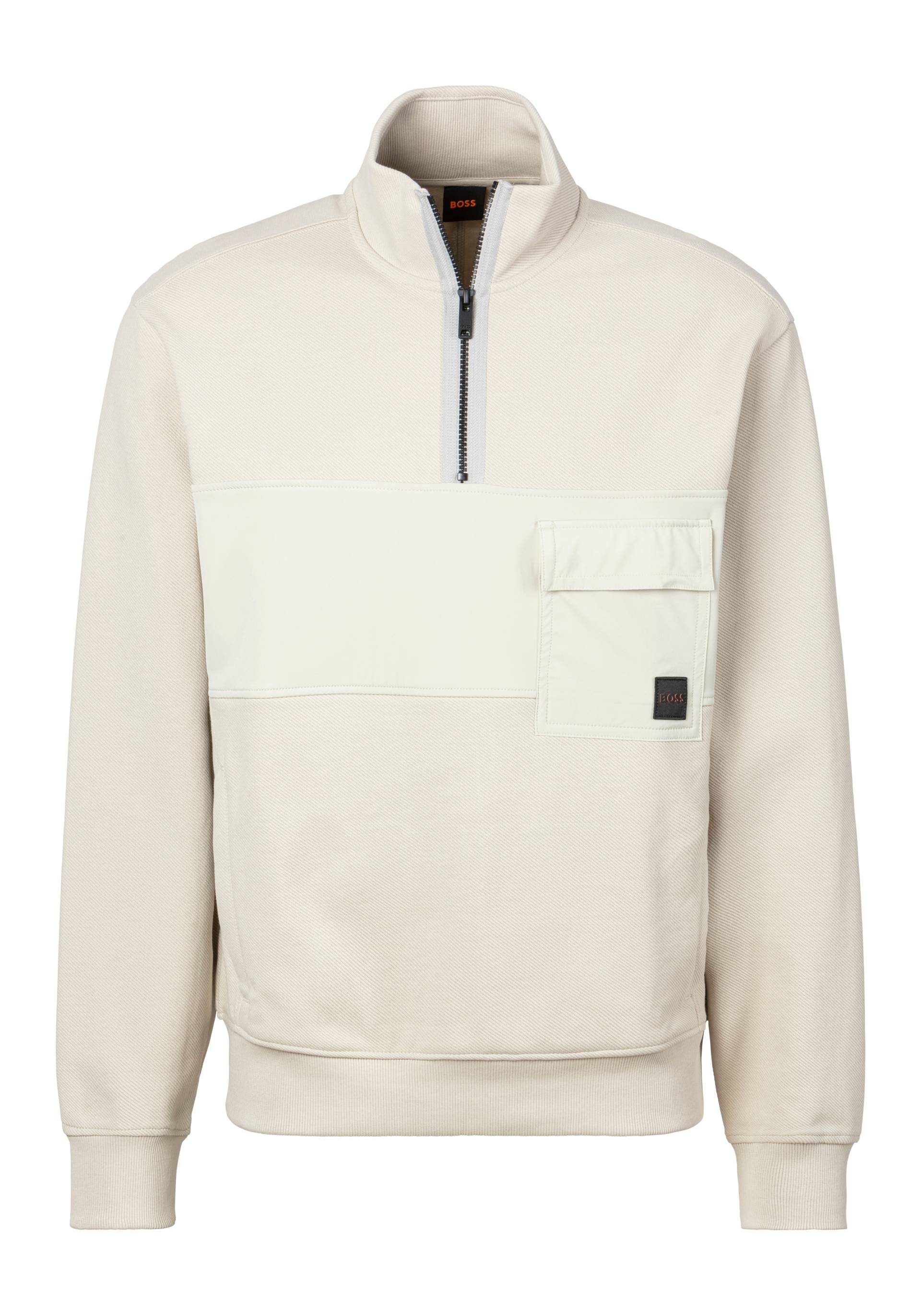 BOSS ORANGE Sweatshirt »Sweatshirt Ze_Nylonhem 1«, mit Reissverschluss von BOSS ORANGE