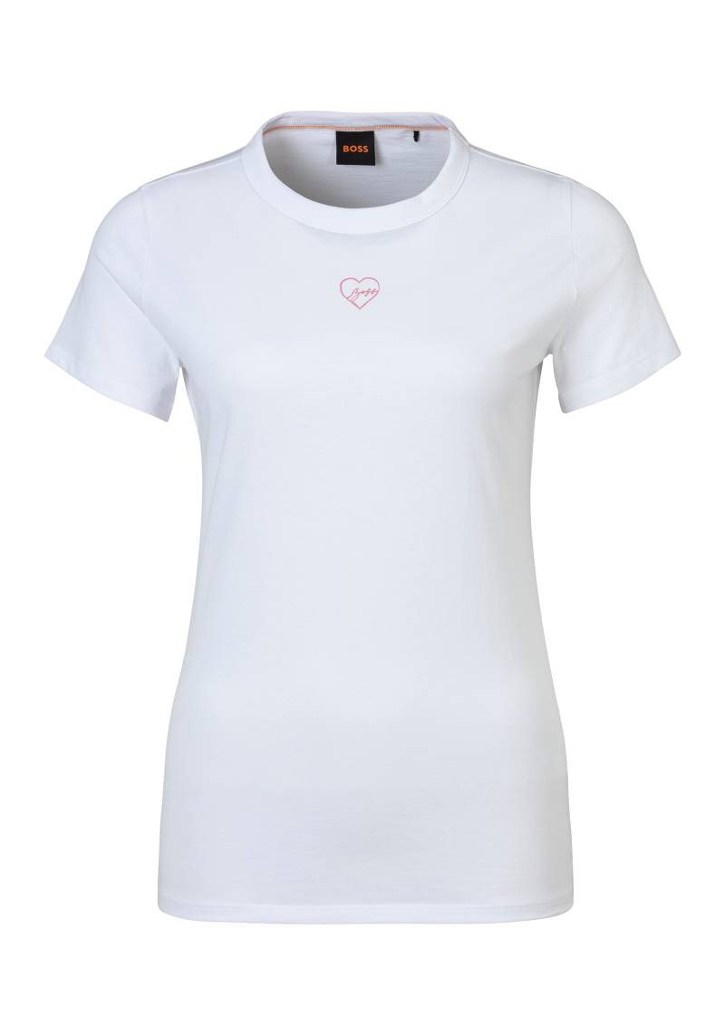 BOSS ORANGE T-Shirt »C_Elogo_21«, mit Graphic Detail vorn von BOSS ORANGE
