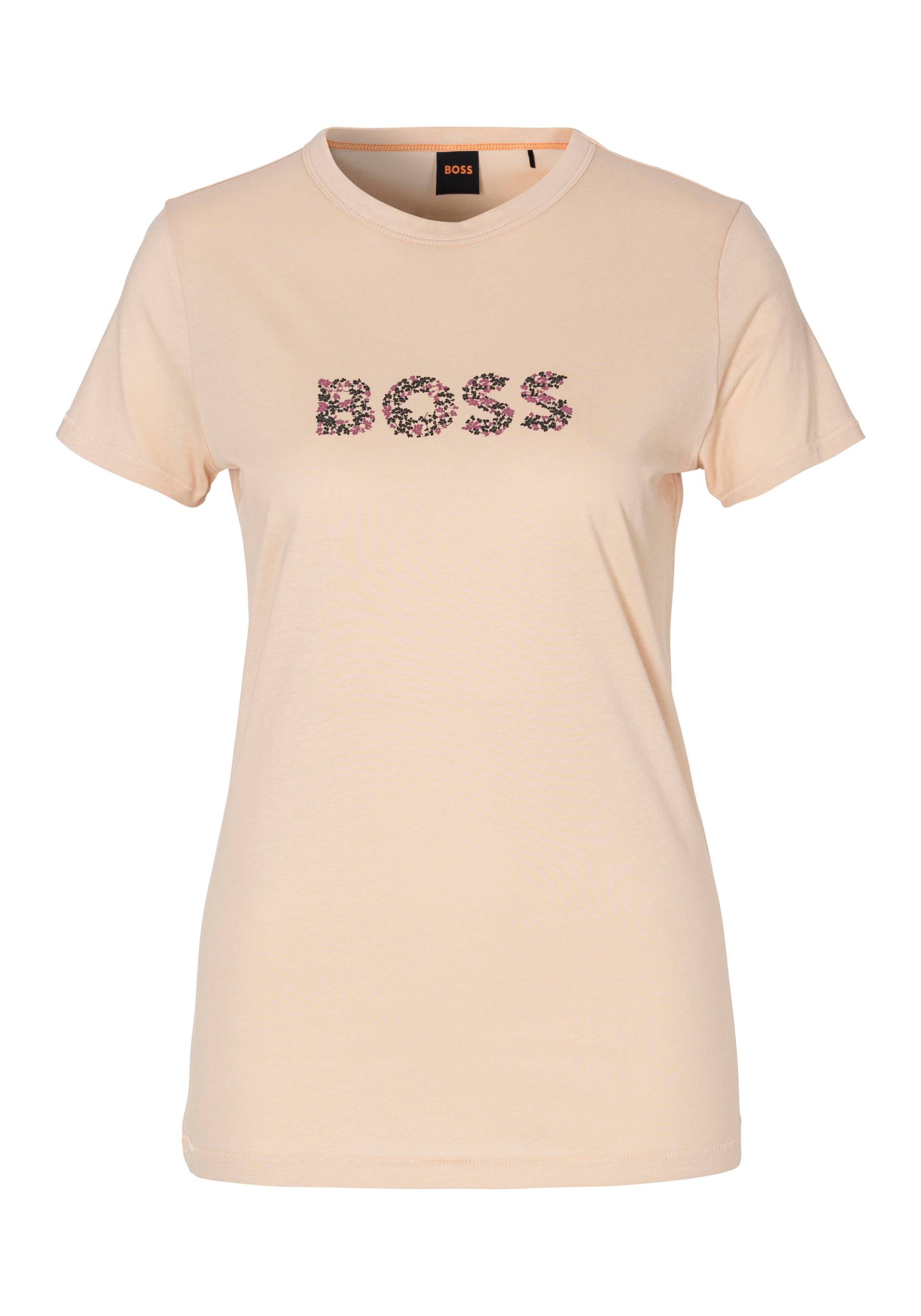 BOSS ORANGE T-Shirt »C_Elogo_print6«, mit BOSS Logoschriftzug mit Mille Fleur Print von BOSS ORANGE