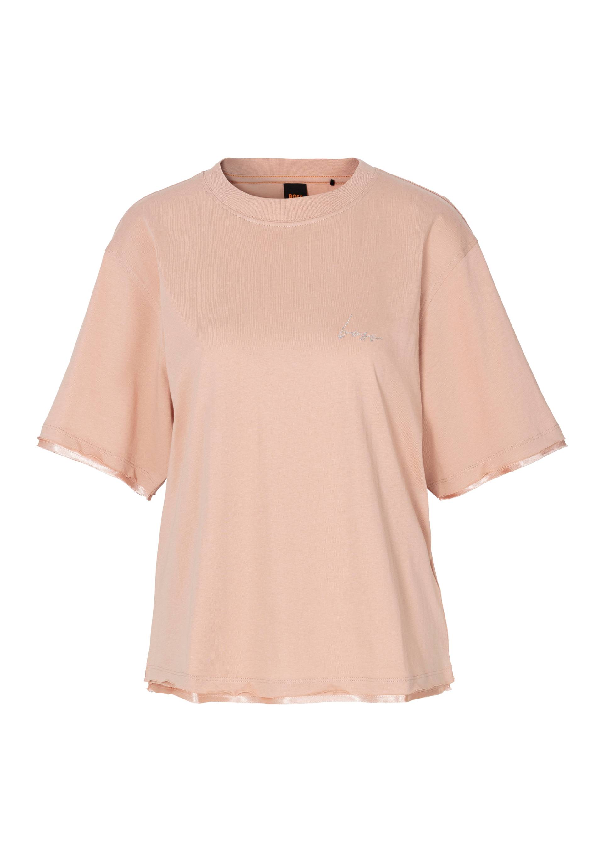 BOSS ORANGE T-Shirt »C_Enis_satin edge«, mit unterlegtem Satin von BOSS ORANGE