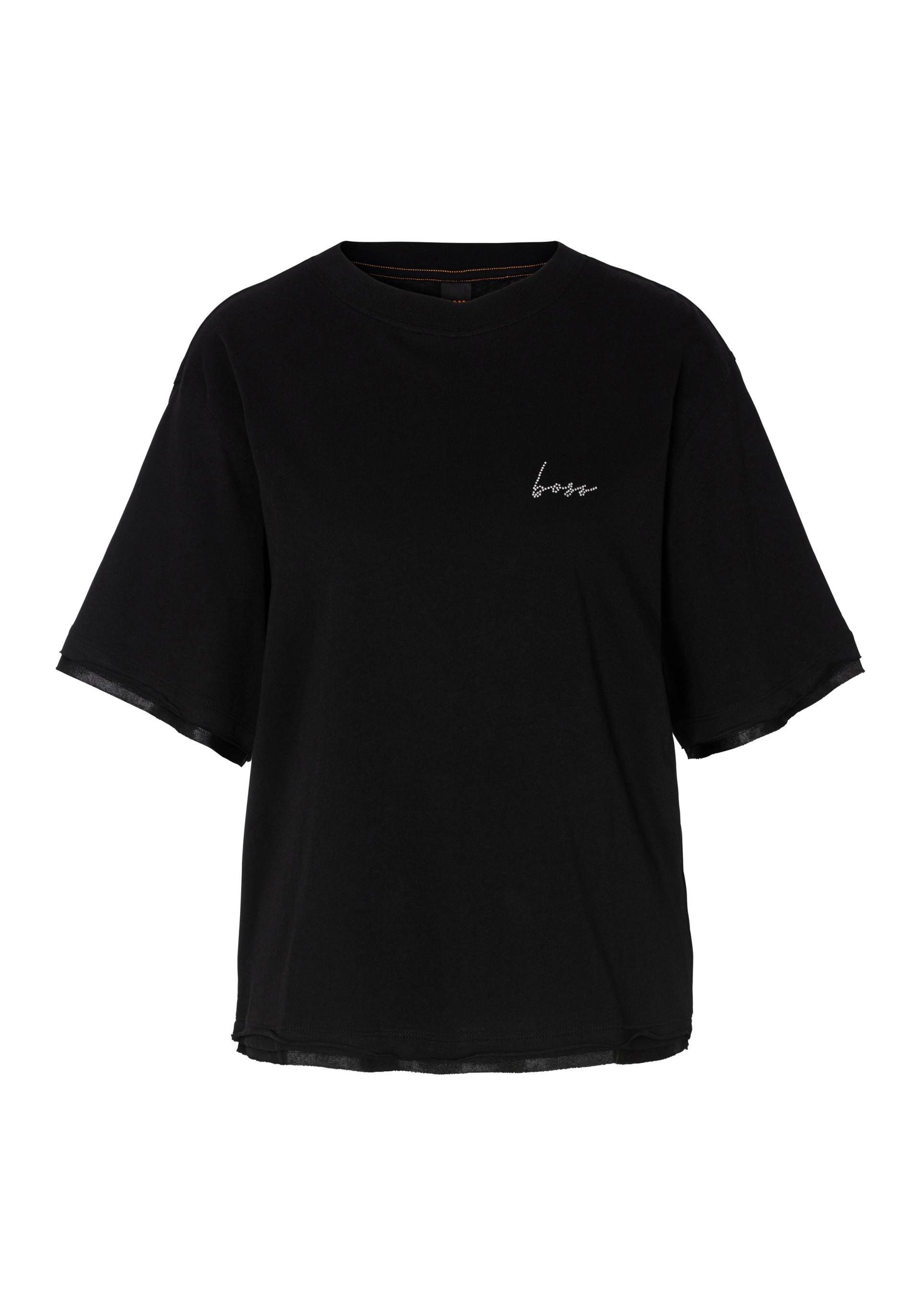 BOSS ORANGE T-Shirt »C_Enis_satin edge«, mit unterlegtem Satin von BOSS ORANGE