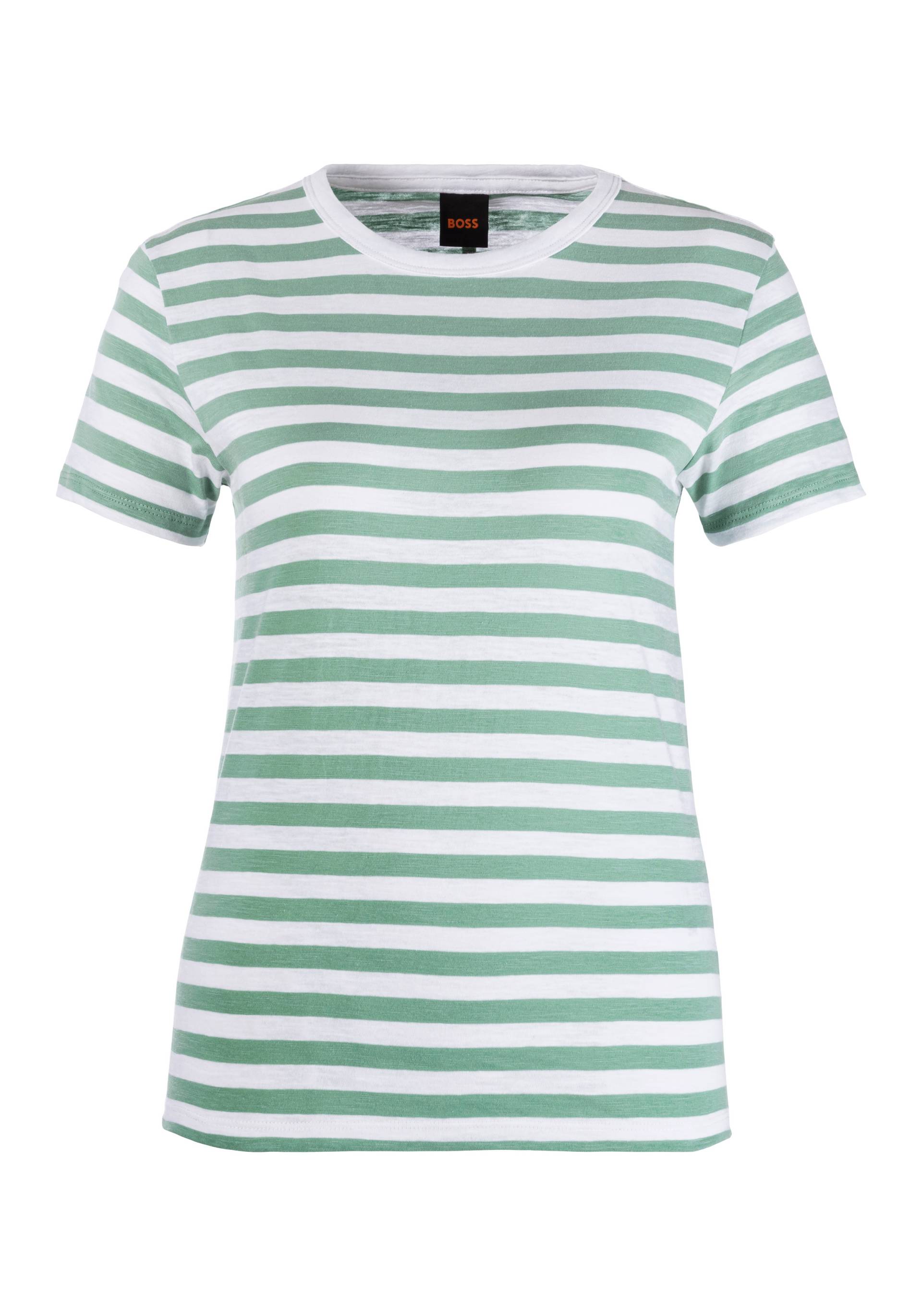 BOSS ORANGE T-Shirt »C_Esla_Striped Premium Damenmode«, im gestreiften Design von BOSS ORANGE