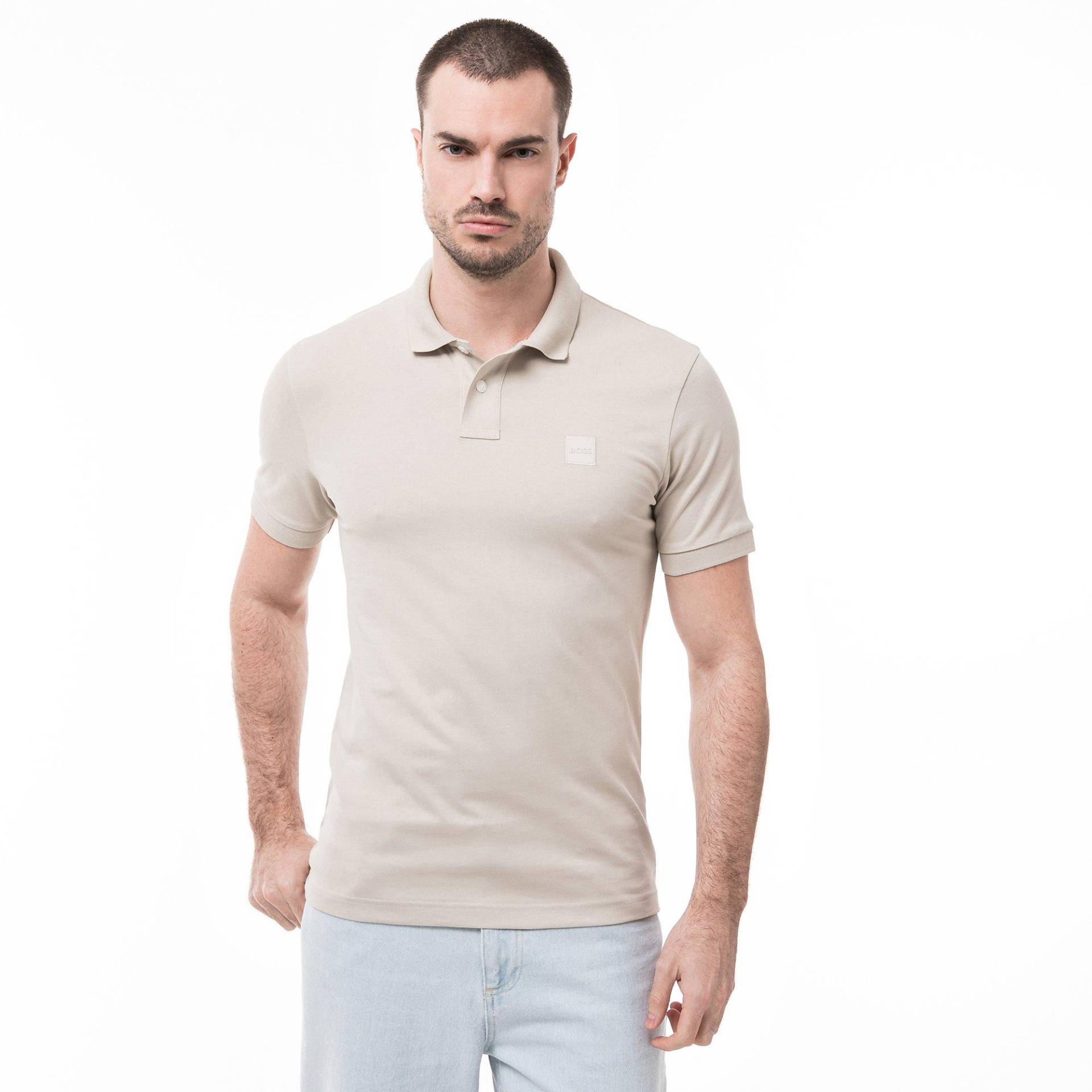 Poloshirt, Kurzarm Herren Beige S von BOSS ORANGE