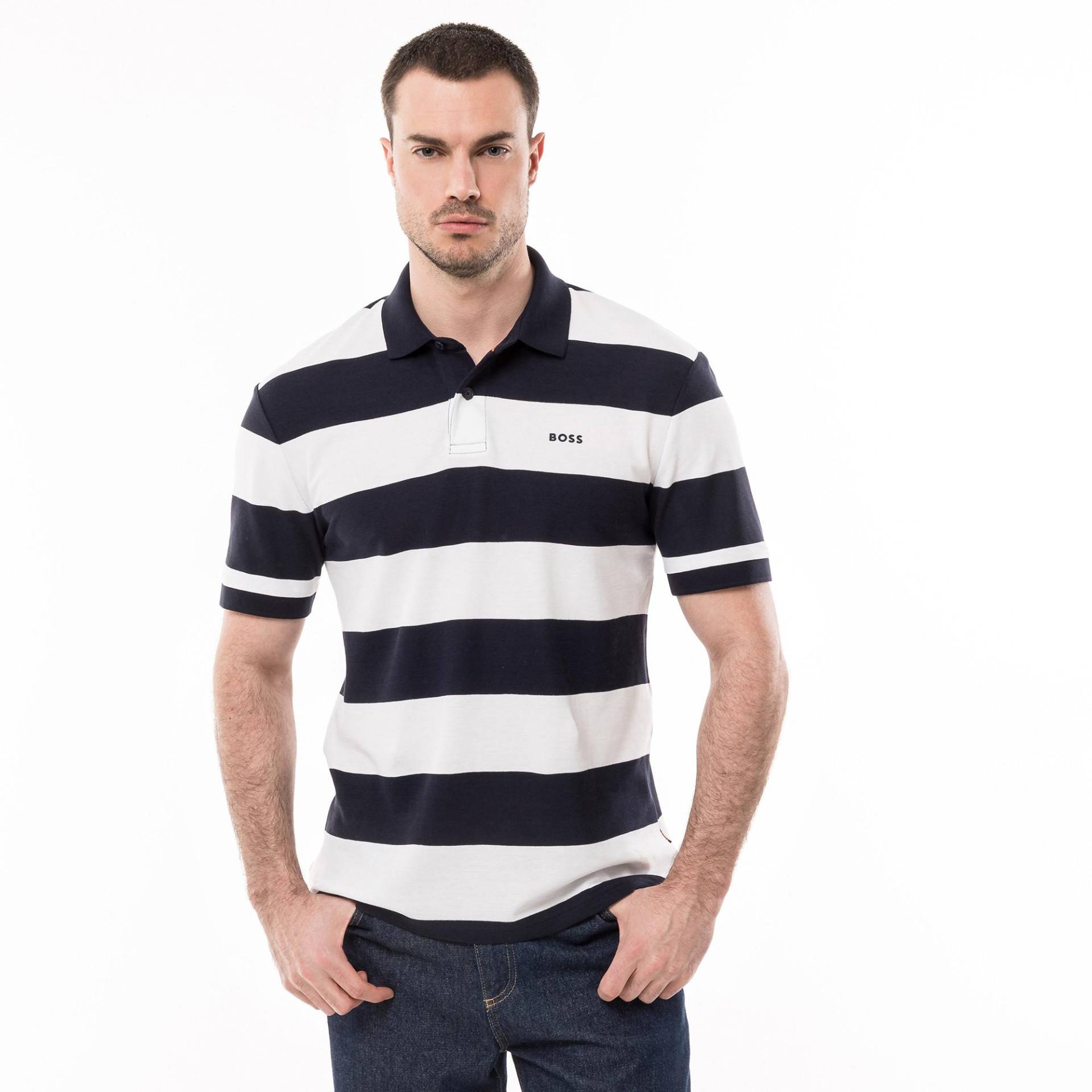 Poloshirt, Kurzarm Herren Dunkelblau L von BOSS ORANGE