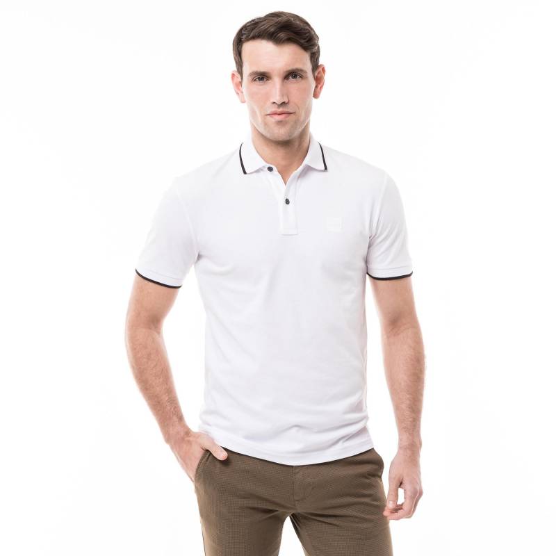 Poloshirt, Kurzarm Herren Weiss L von BOSS ORANGE