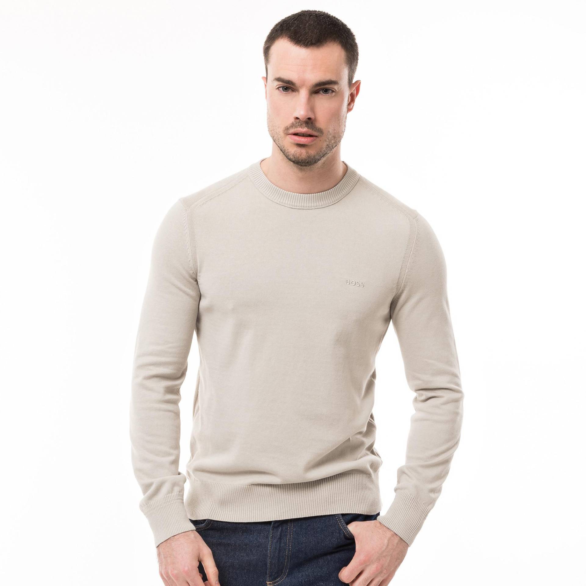 Pullover Herren Beige L von BOSS ORANGE