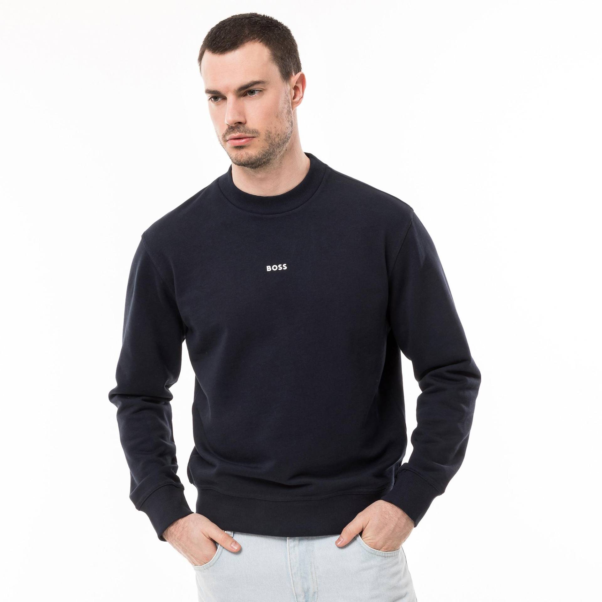 Sweatshirt Herren Dunkelblau L von BOSS ORANGE