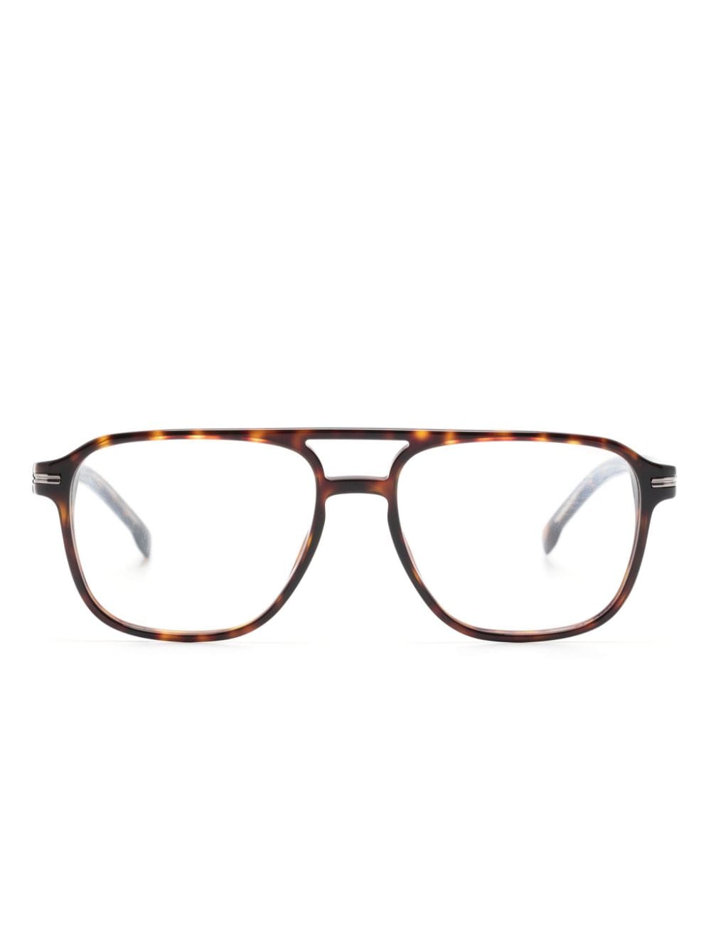 BOSS 1600 EX4 tortoiseshell square-frame glasses - Brown von BOSS