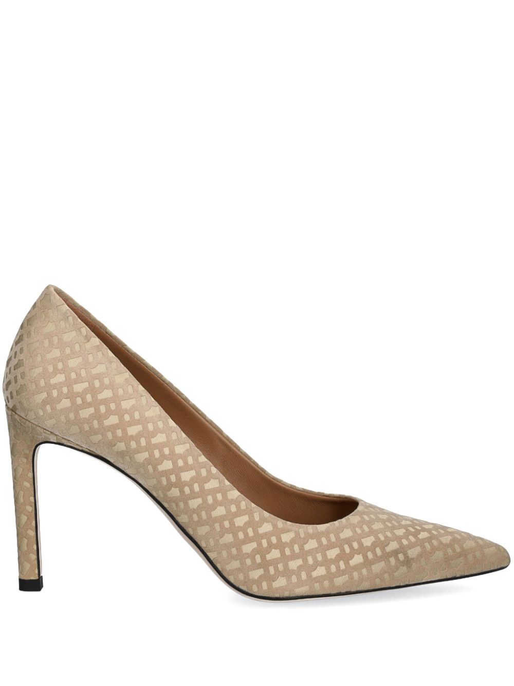 BOSS 90mm monogram-pattern pumps - Neutrals von BOSS