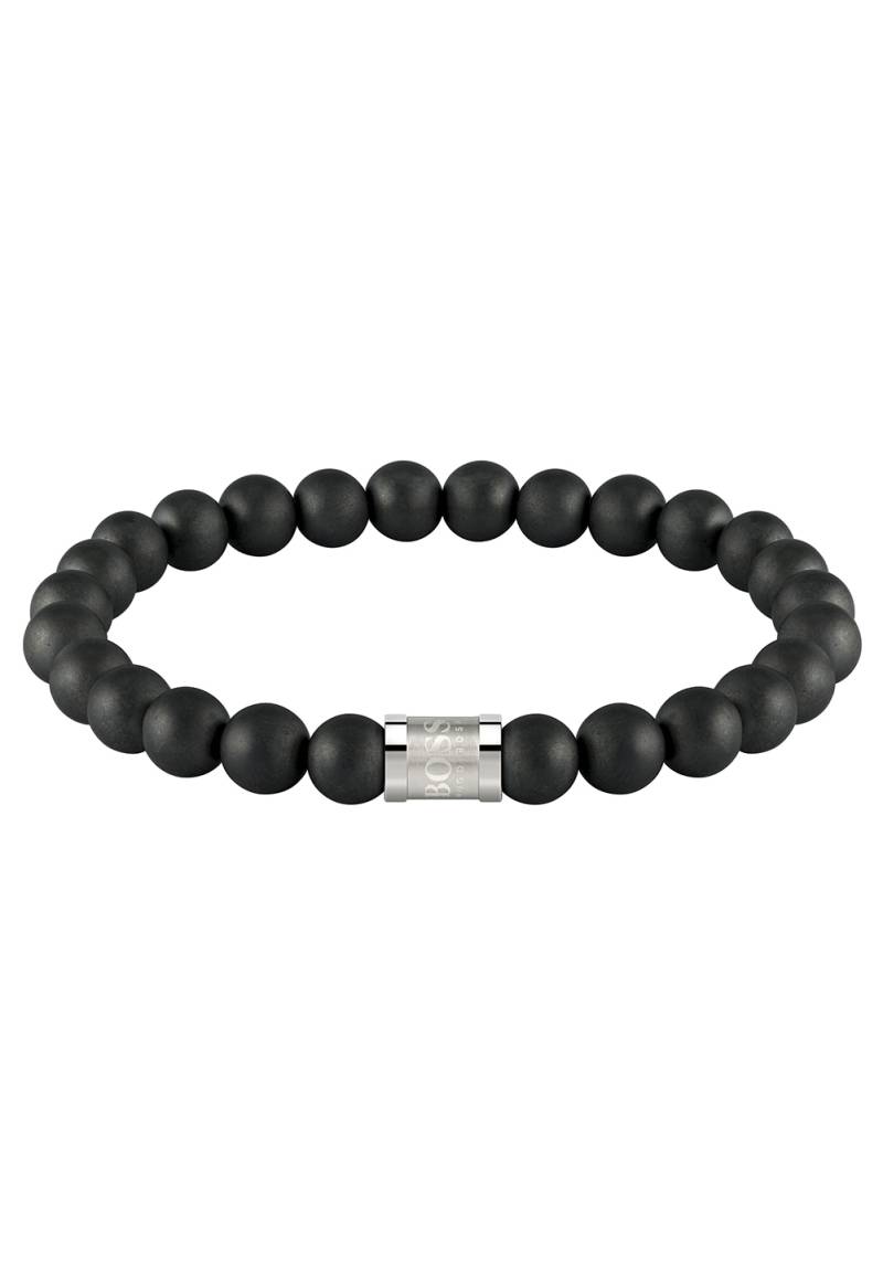 BOSS Armband »Schmuck Edelstahl Armschmuck Beadarmband BEADS FOR HIM«, mit Onyx von BOSS