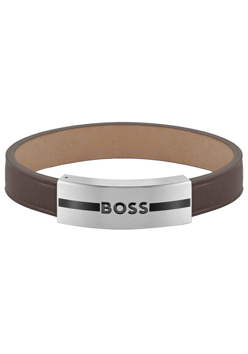 BOSS Armband »Schmuck Edelstahl Armschmuck Lederarmband LUKE« von BOSS