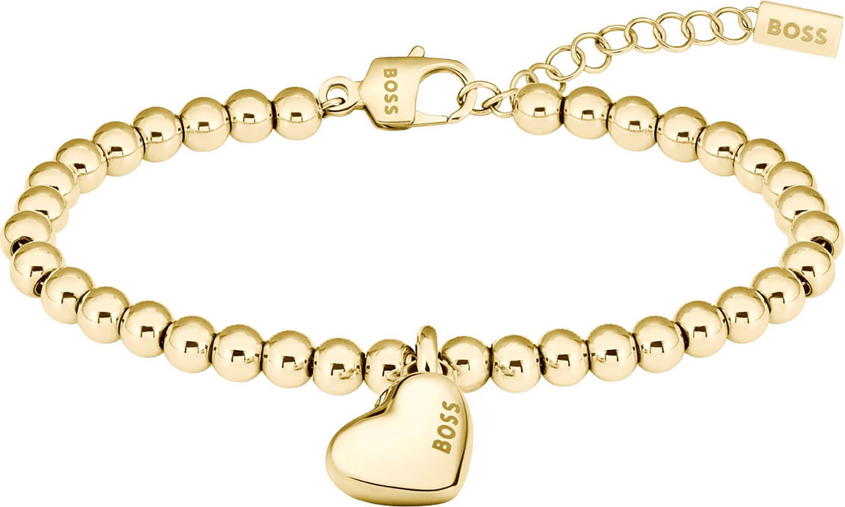 BOSS Armkette »HONEY HEART BEADS, Herz, 1580642, 1580643« von BOSS