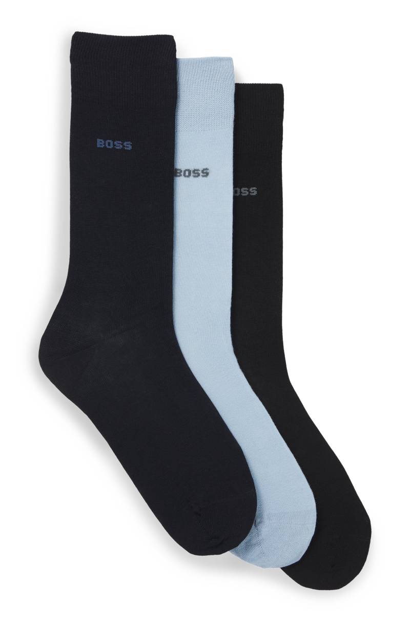 BOSS Basicsocken »3P RS Uni Colors«, (3 Paar), mit eingenähtem Logoschriftzug von BOSS