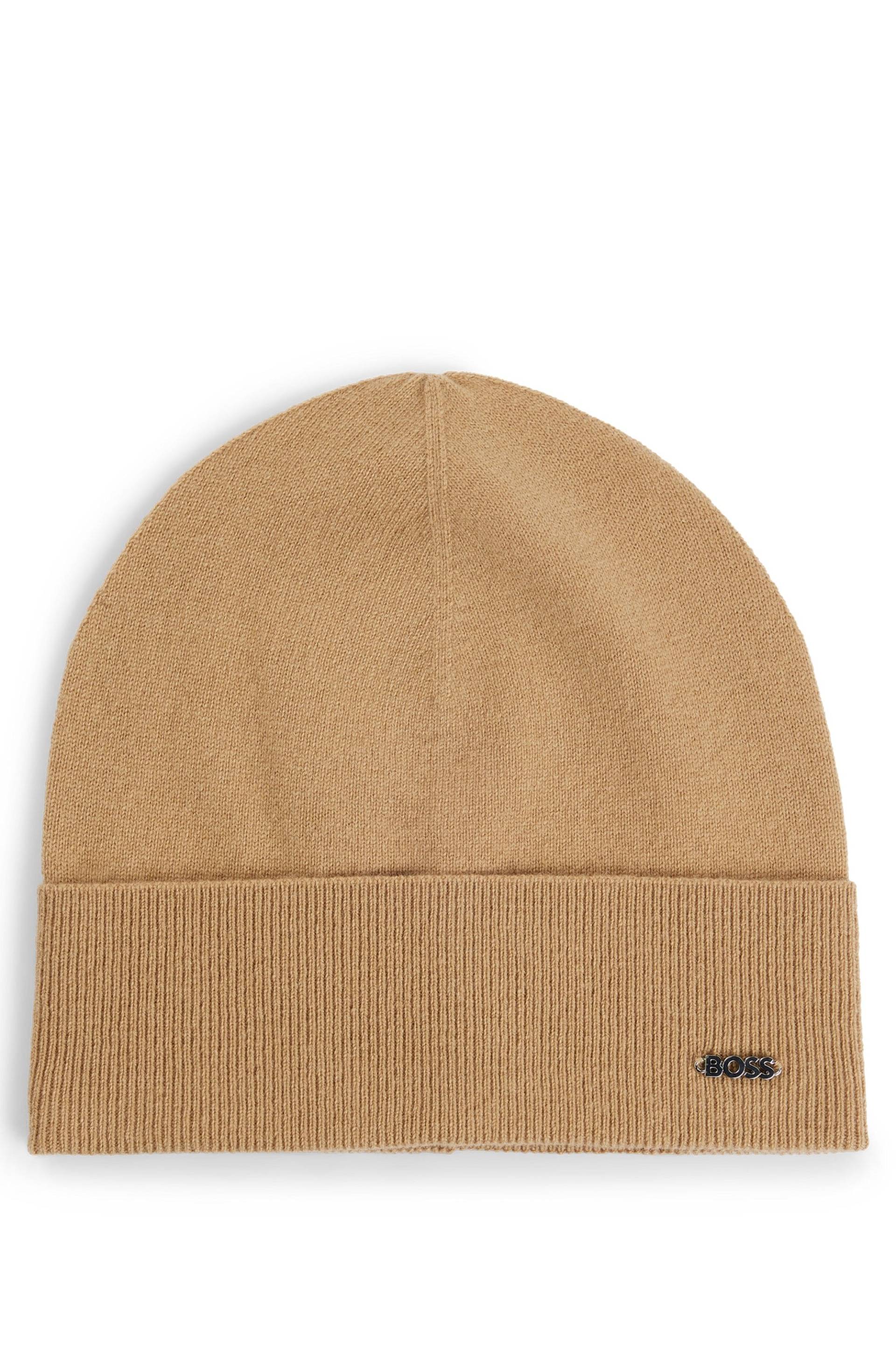 BOSS Beanie »Lari_hat«, mit Aufschlag in Rippoptik von BOSS