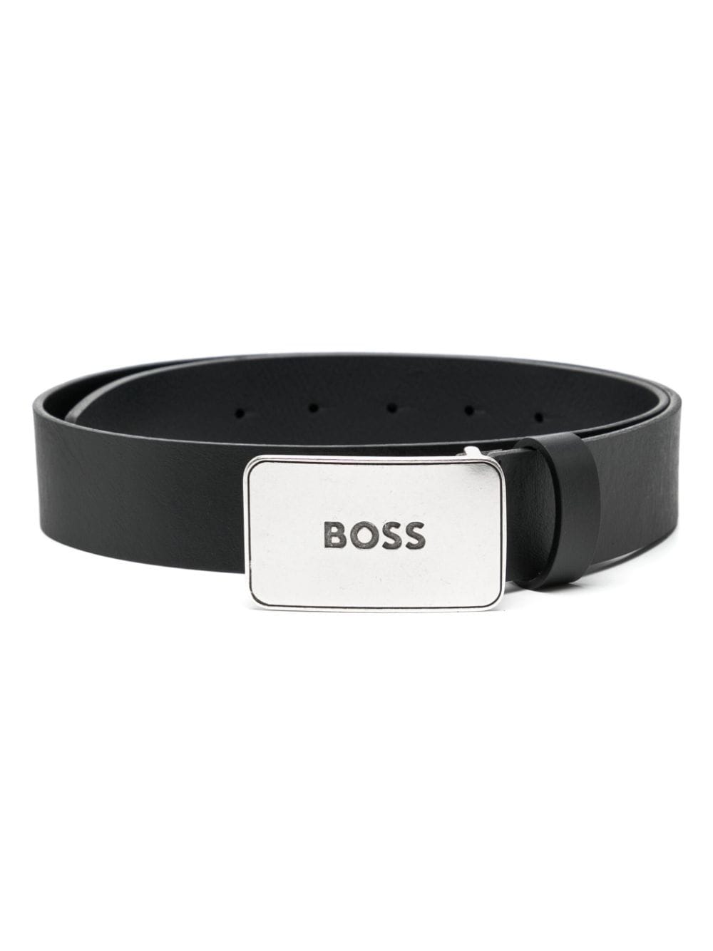 BOSS Boss Icon leather belt - Black von BOSS