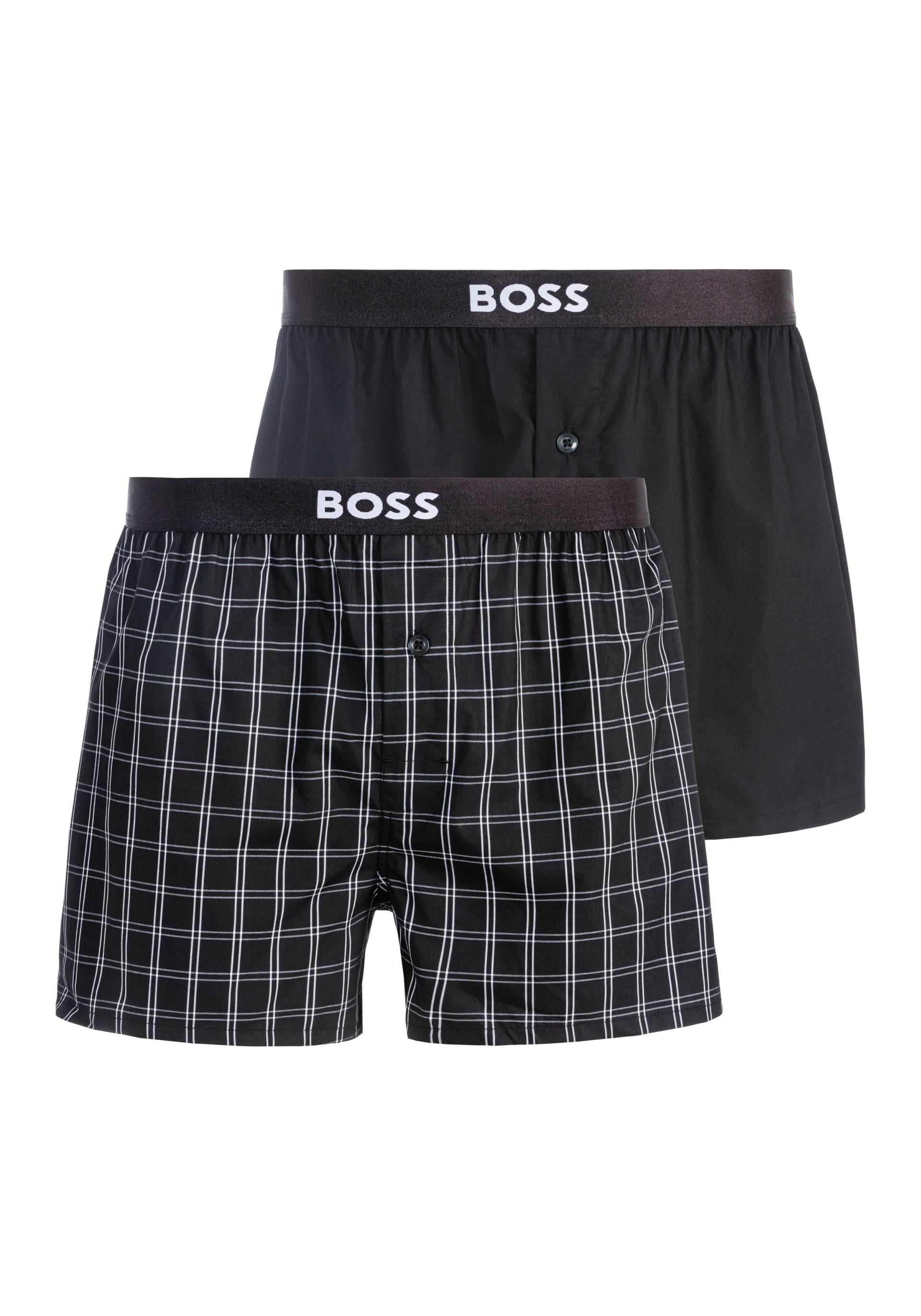 BOSS Boxershorts »2P Boxer Shorts EW 10251193 01«, (Packung, 2 St., 2er), mit BOSS Schriftzug auf dem Bund von BOSS