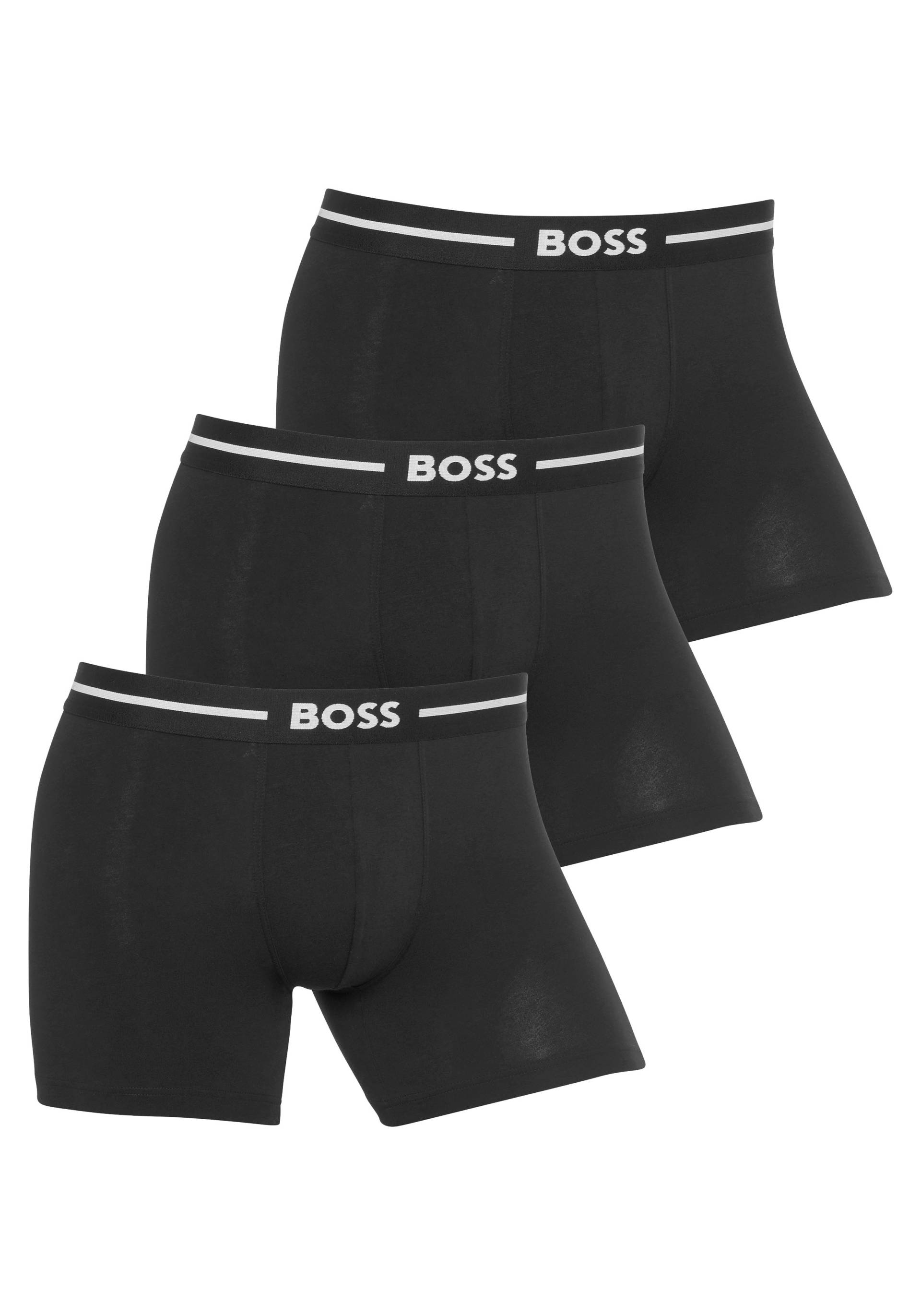 BOSS Boxershorts »BoxerBr 3P Bold«, (3 St.), mit Boss Logo-Elastikbund von BOSS