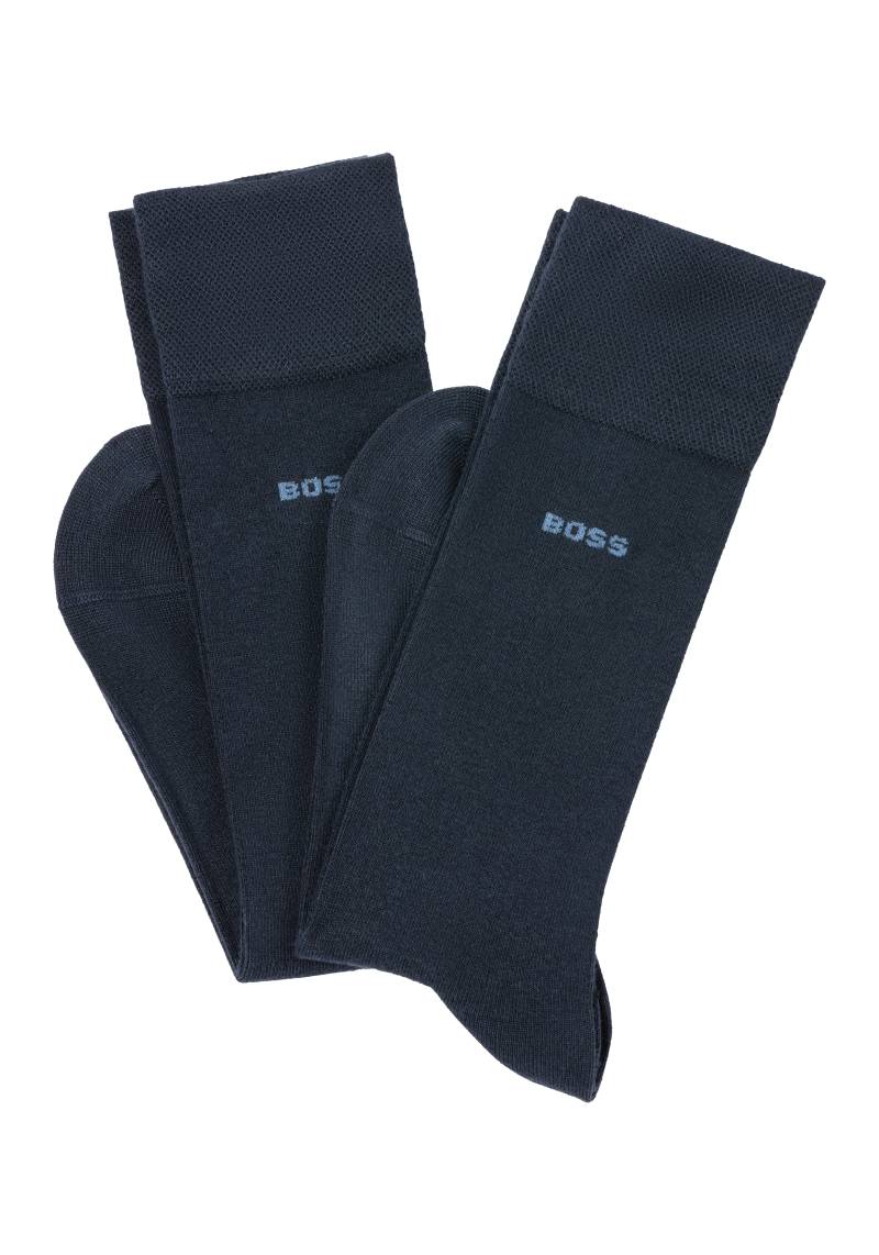 BOSS Businesssocken, (Packung, 2 Paar), mit Strickbündchen von BOSS