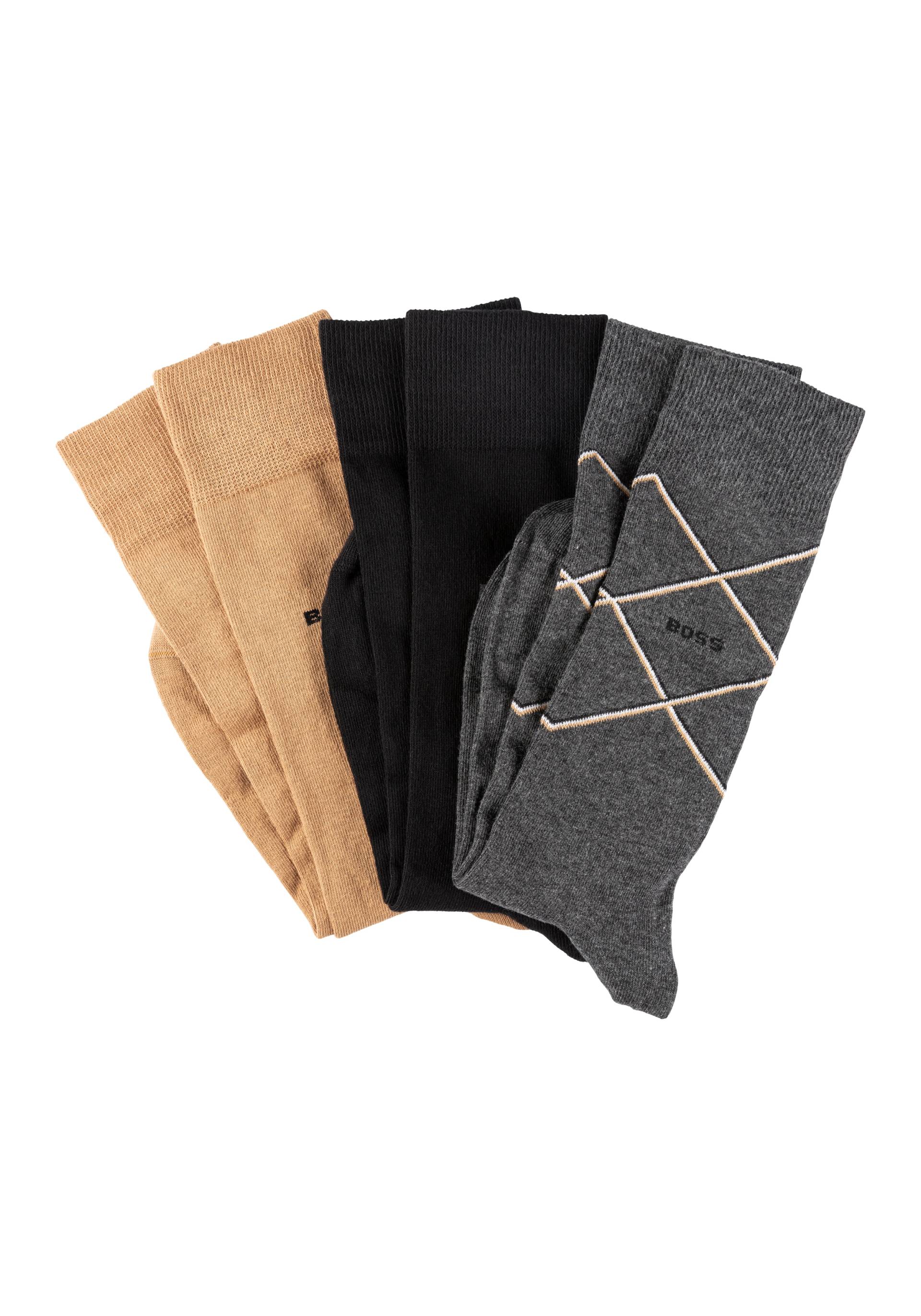 BOSS Businesssocken »3P RS GiftAllover«, (Packung, 3 Paar), mit BOSS Stickerei von BOSS