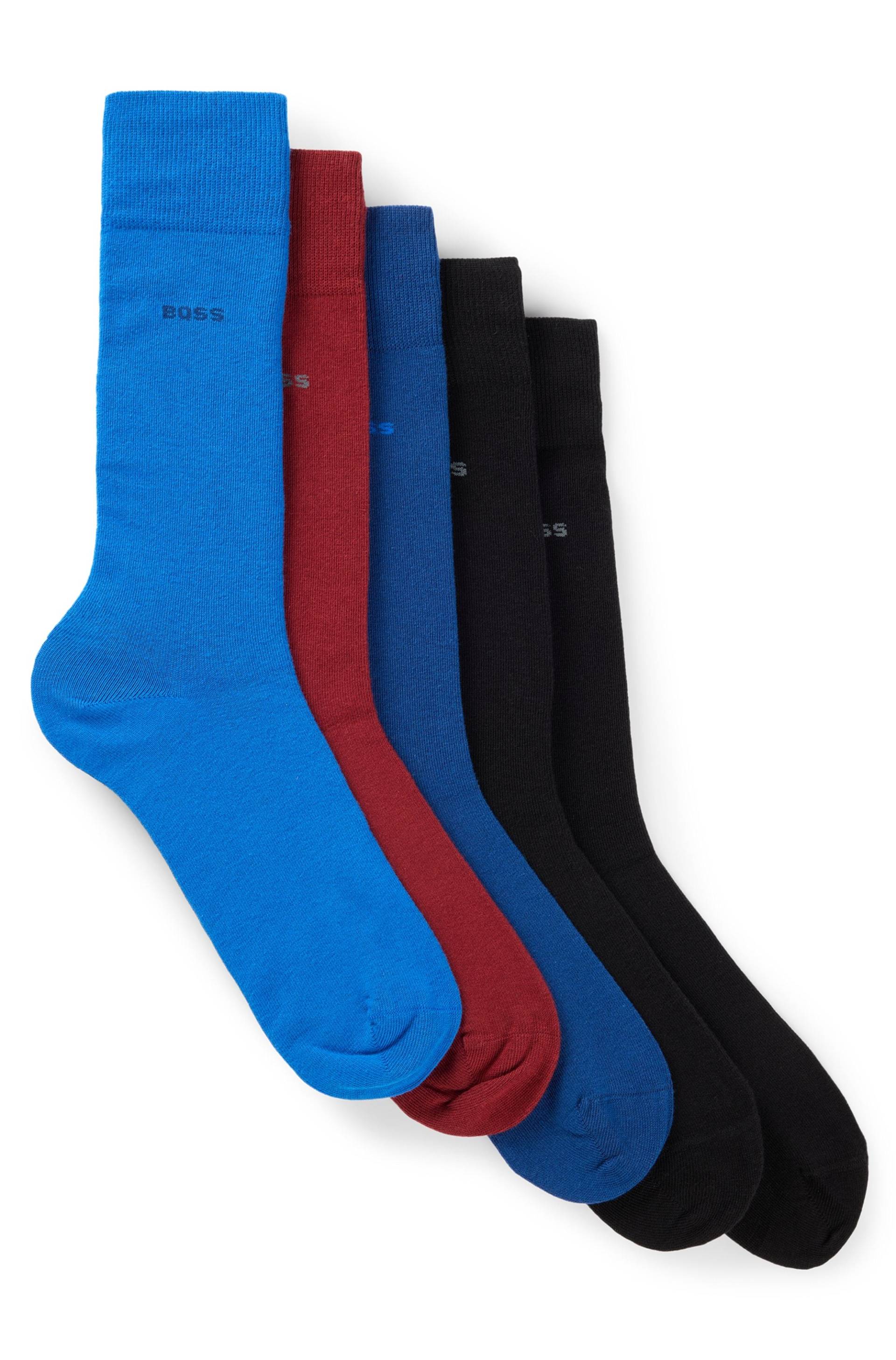 BOSS Businesssocken »5P RS Uni Col CC«, (Packung, 5 Paar, 5er), mit BOSS Schriftzug von BOSS