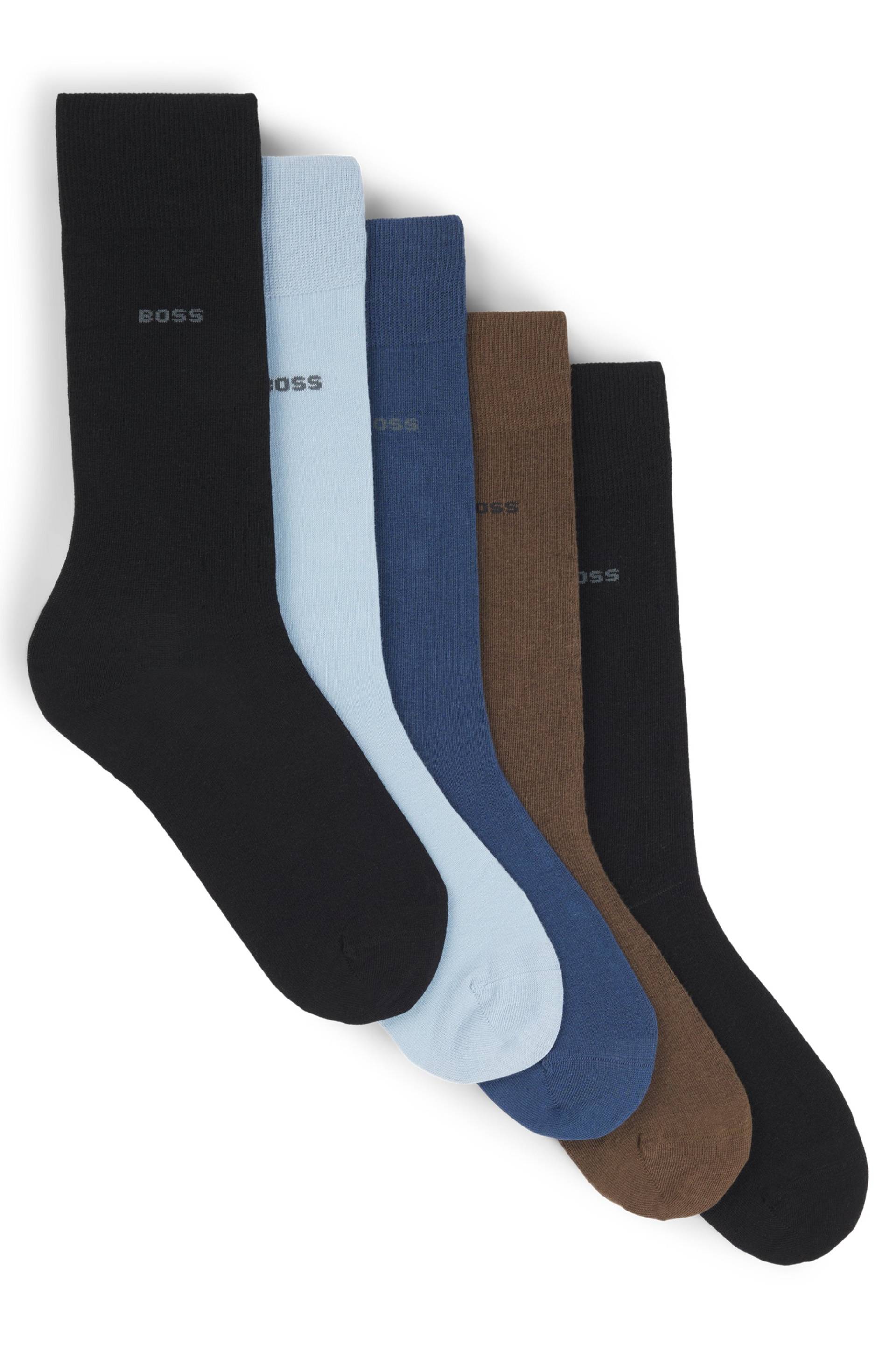 BOSS Businesssocken »5P RS Uni Col CC«, (Packung, 5 Paar, 5er), mit BOSS Schriftzug von BOSS