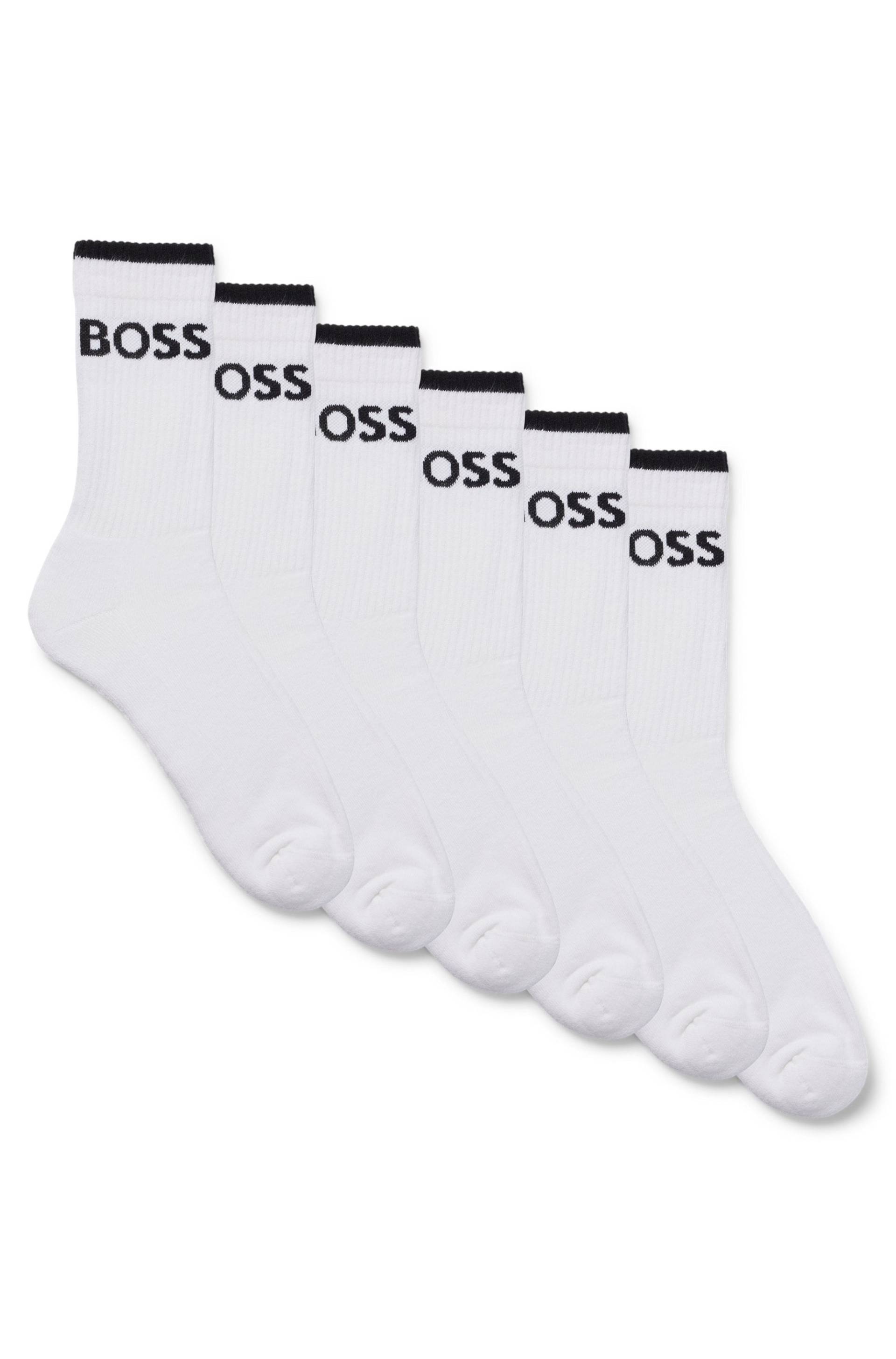 BOSS Businesssocken »6P QS Stripe CC«, (Packung, 6 Paar, 6er), mit BOSS Schriftzug von BOSS