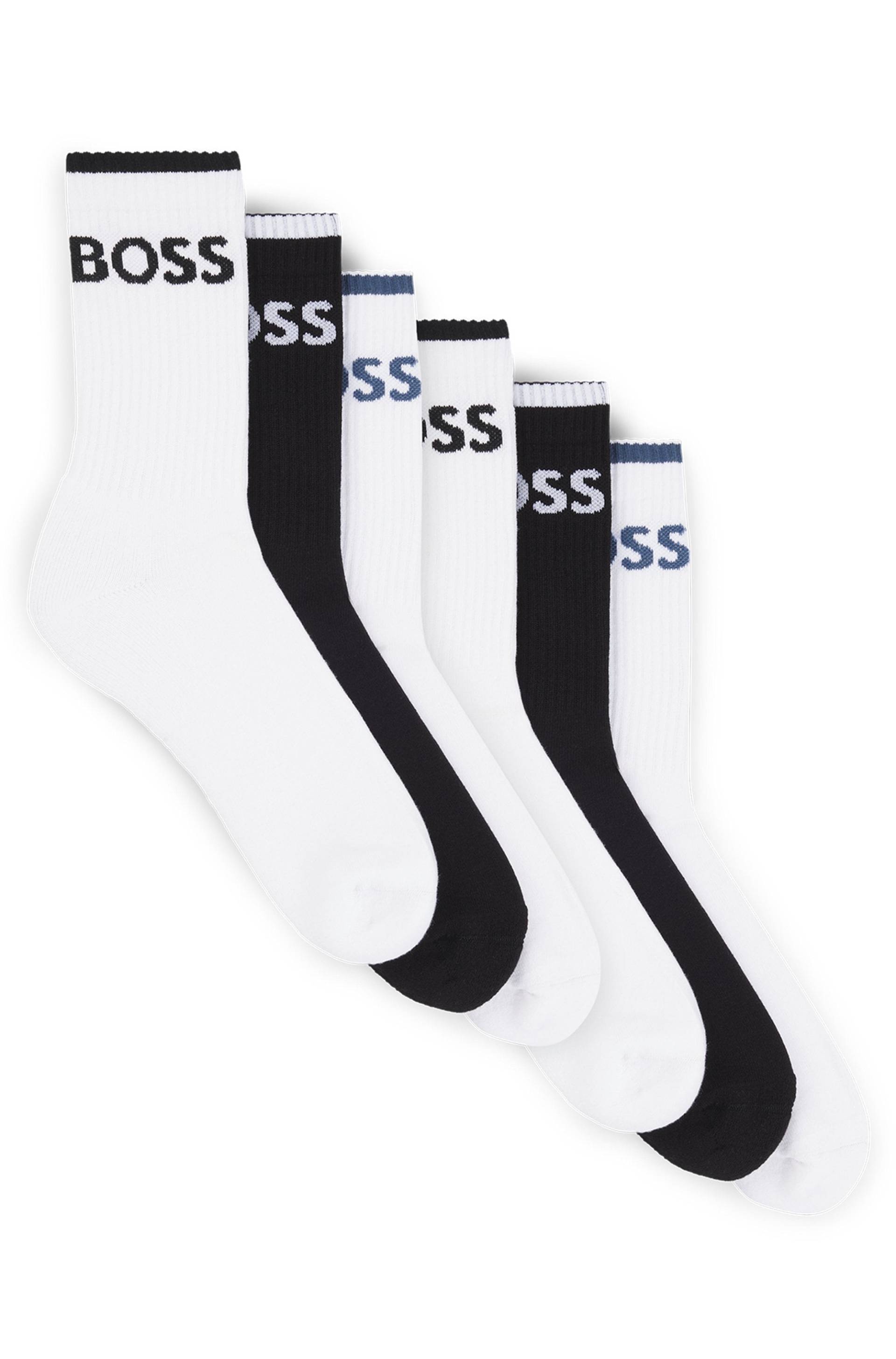 BOSS Businesssocken »6P QS Stripe CC«, (Packung, 6 Paar, 6er), mit BOSS Schriftzug von BOSS