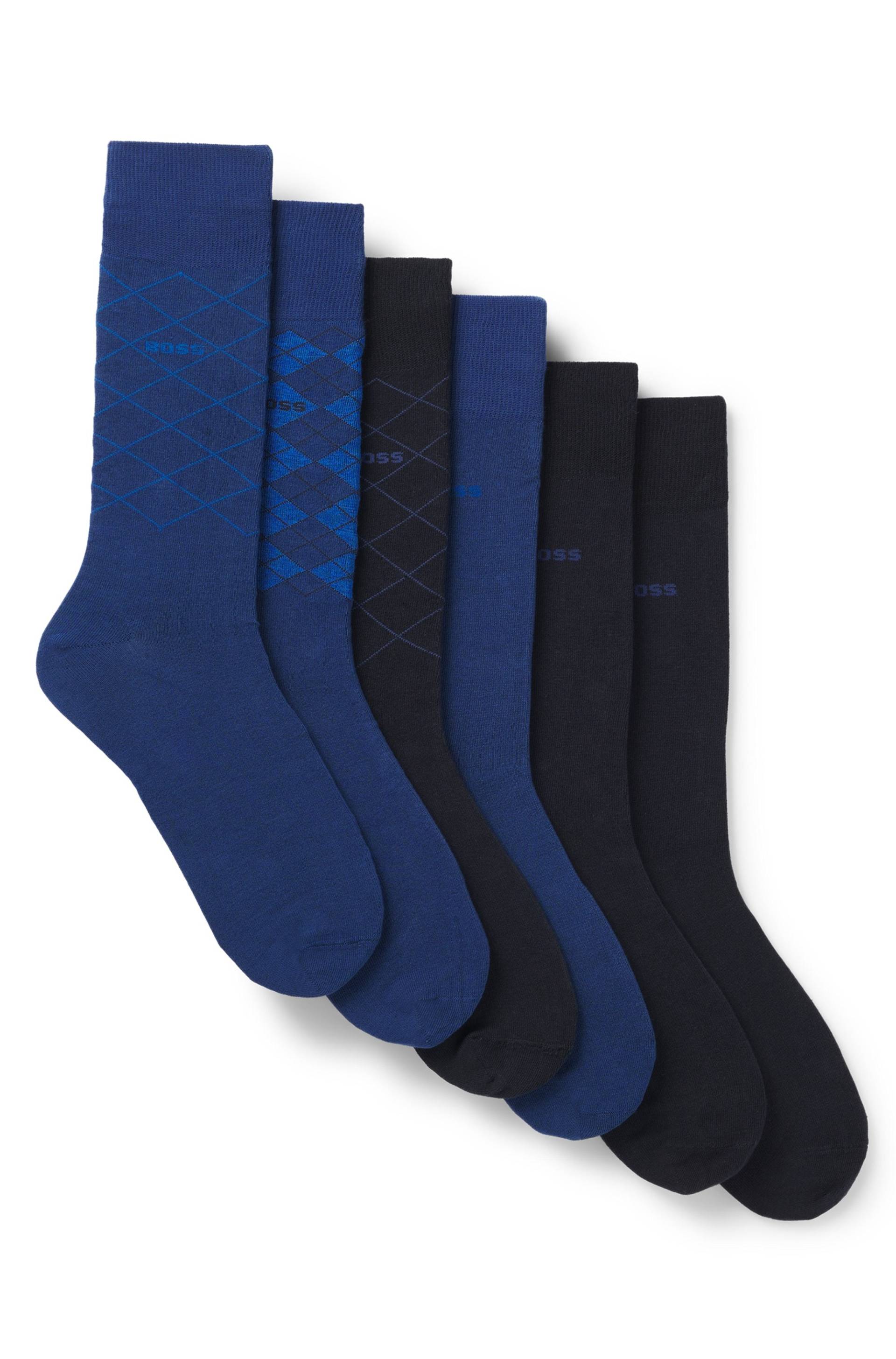 BOSS Businesssocken »6P RS GIftDesign«, (Packung, 6 Paar), mit Rautenmuster von BOSS