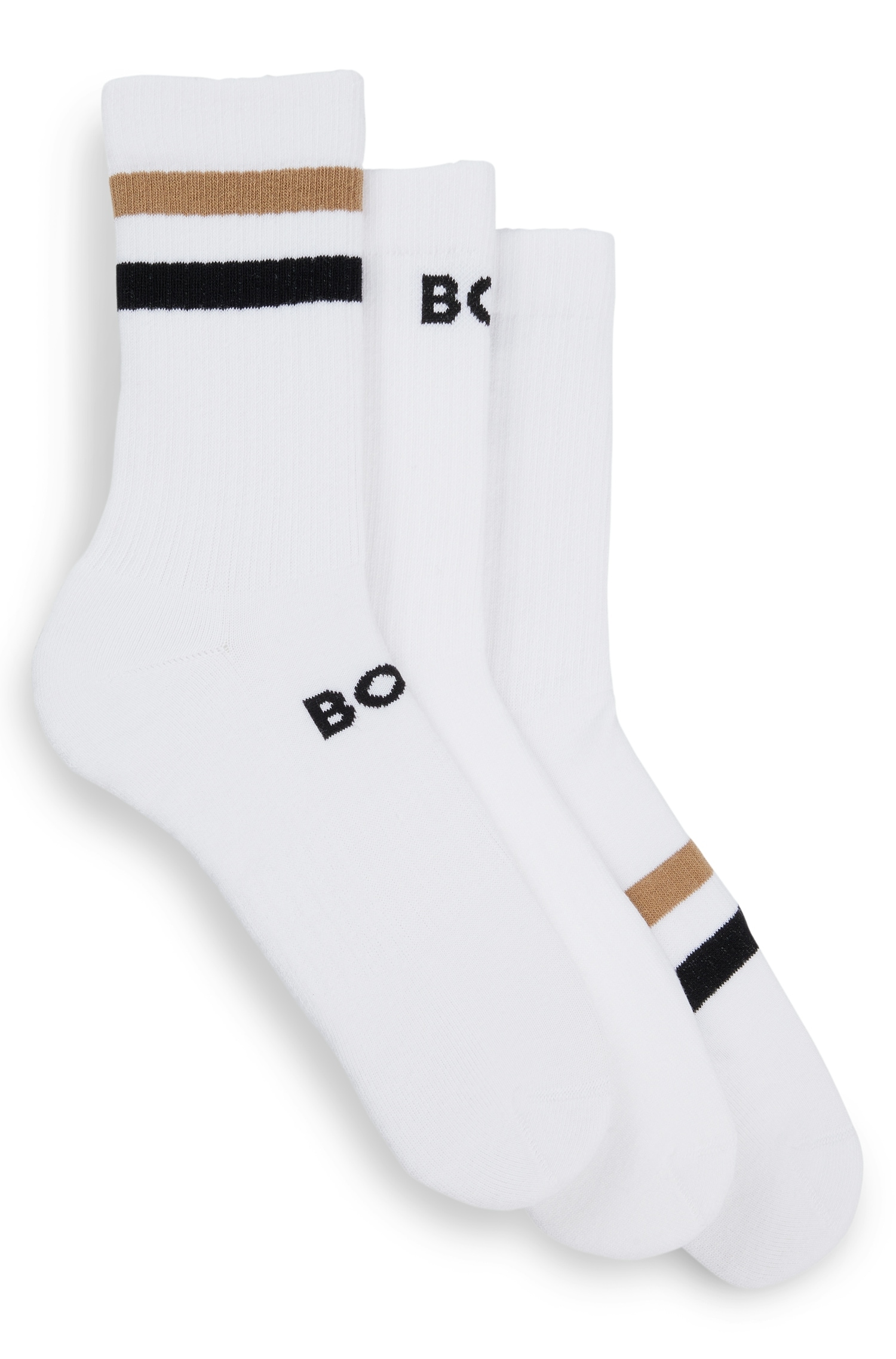 BOSS Freizeitsocken, mit Streifen und/ oder BOSS Logoschriftzug von BOSS