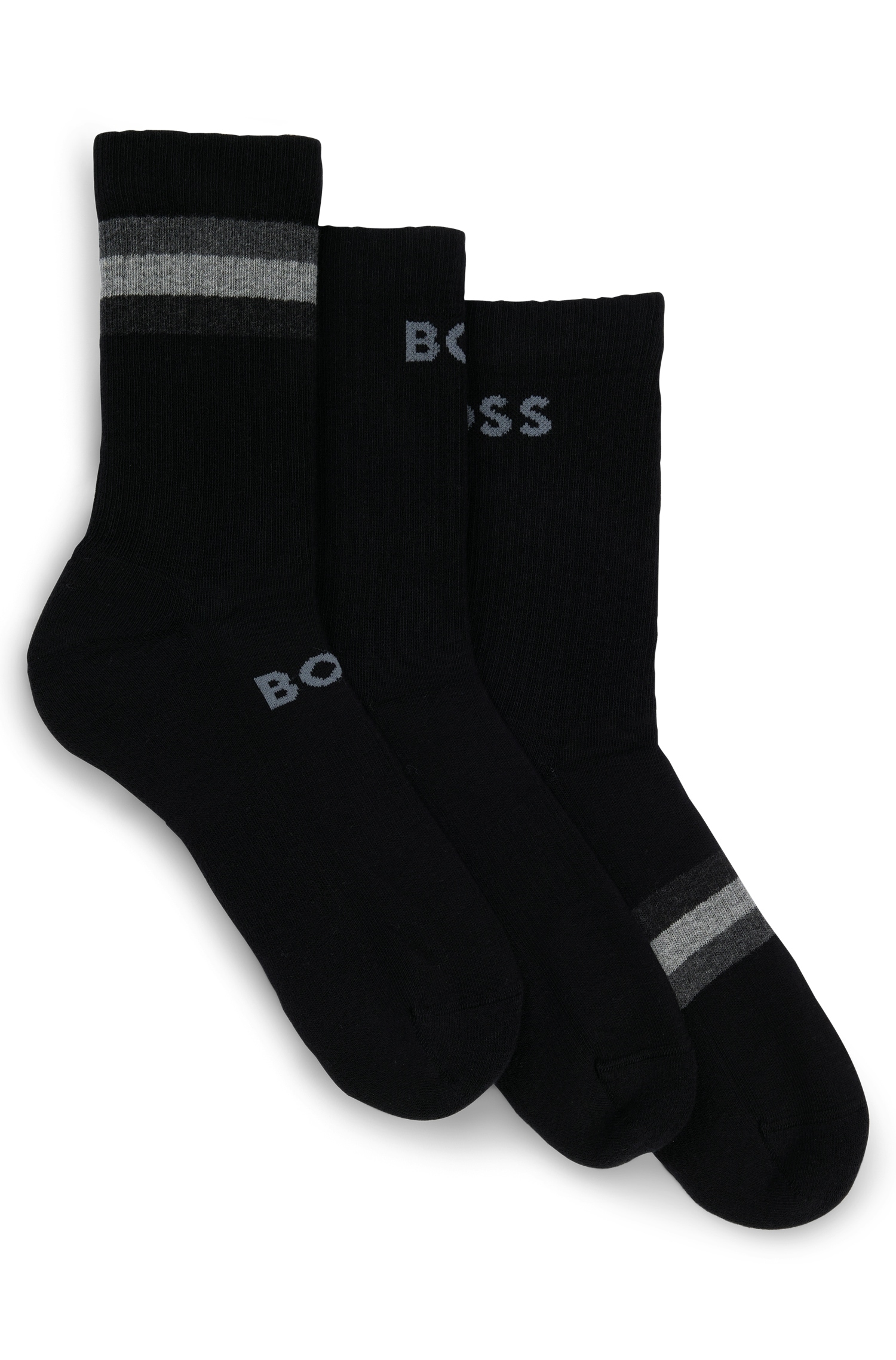 BOSS Freizeitsocken, mit Streifen und/ oder BOSS Logoschriftzug von BOSS