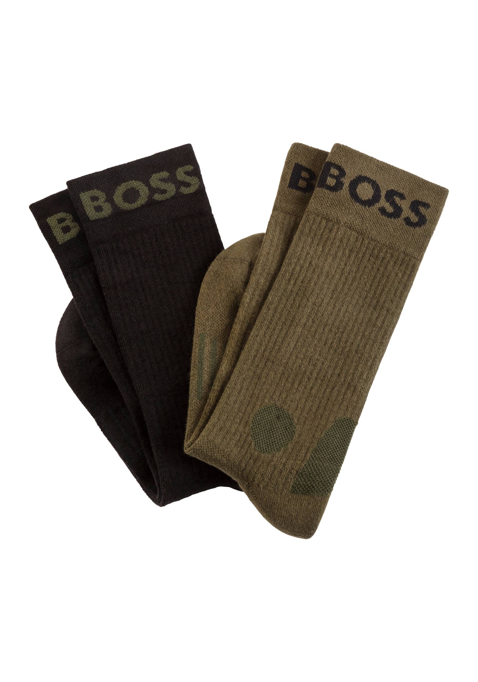 BOSS Freizeitsocken »2P RS Sport«, (Packung, 2 Paar, 2er Pack), mit grossem BOSS Logo-Schriftzug am Bund von BOSS