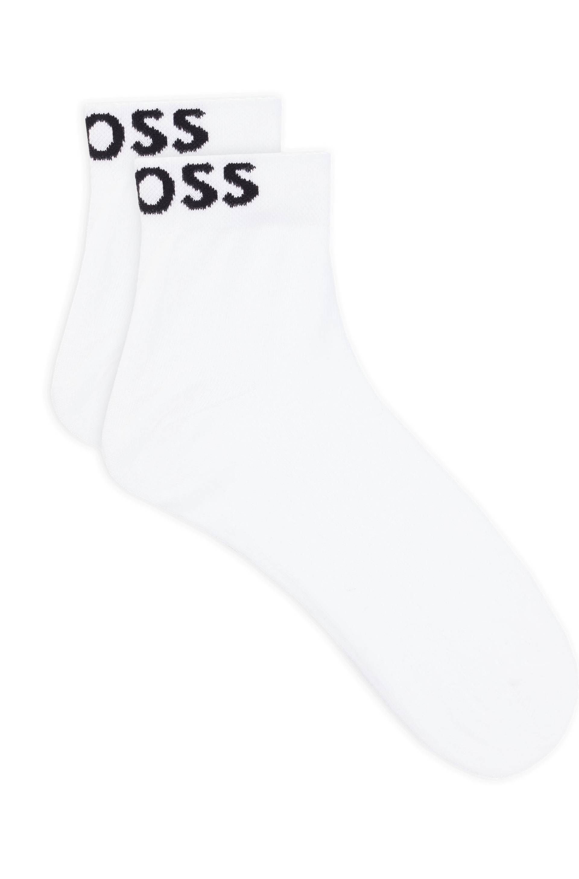 BOSS Freizeitsocken »2P SH Logo CC W«, (Packung, 2 Paar, 2er), mit eingestricktem BOSS Logoschriftzug von BOSS