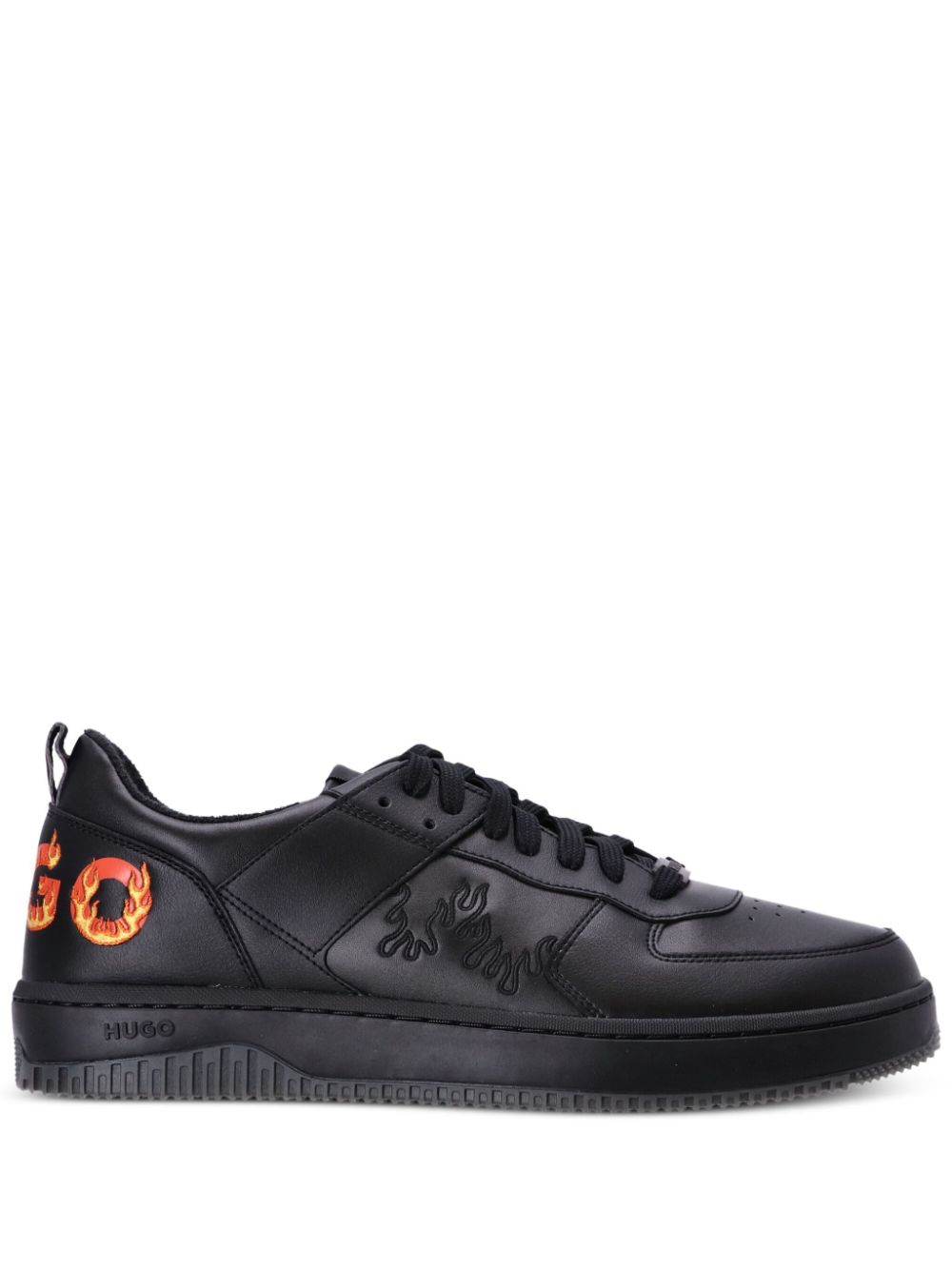 HUGO Kilian Tenn leather sneakers - Black von HUGO