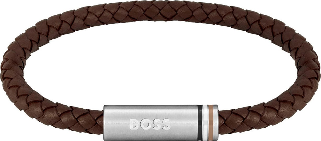 BOSS Lederarmband »ARES SINGLE, 1580623, 1580624« von BOSS