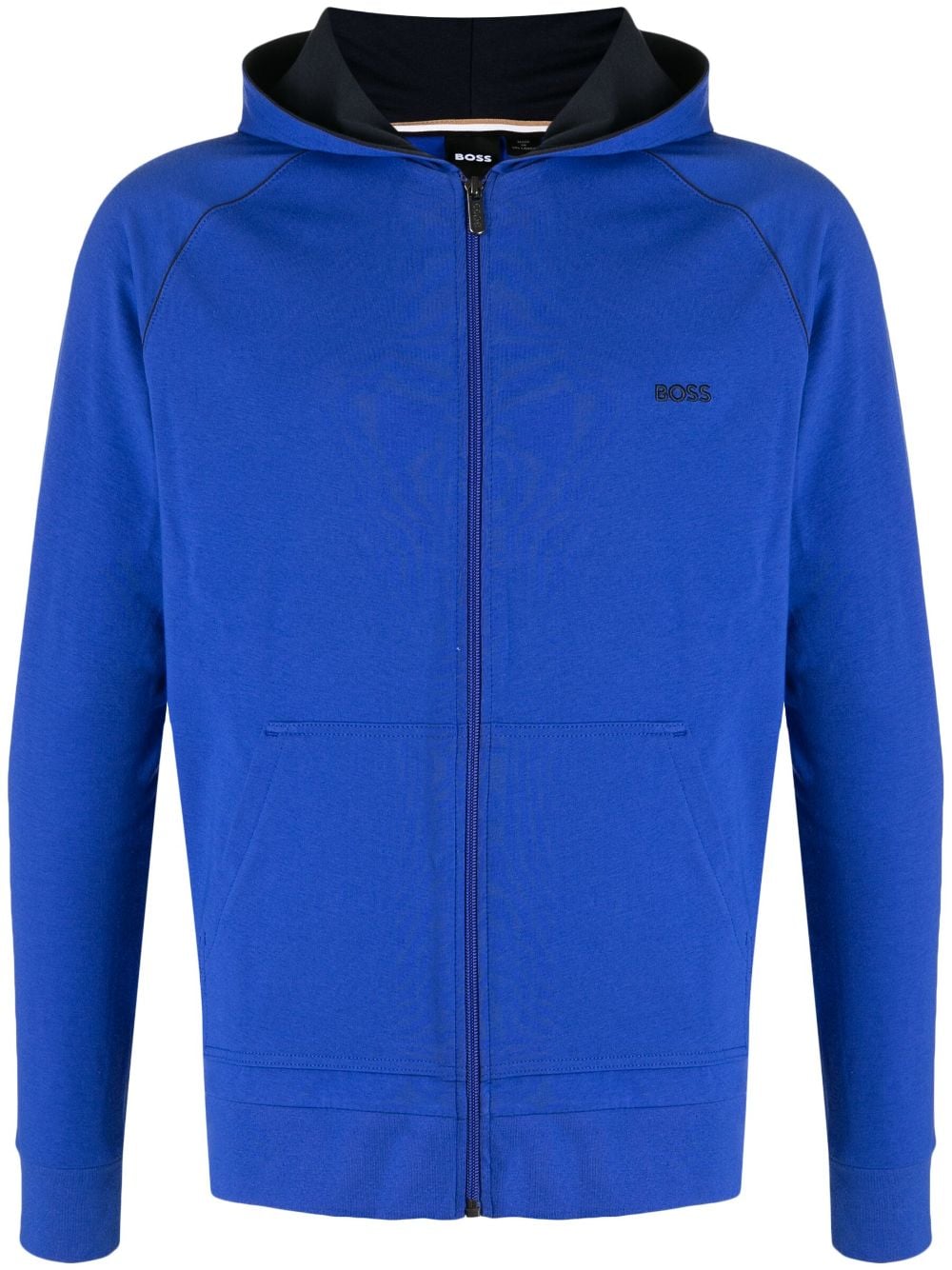 BOSS Mix & Match stretch-jersey hoodie - Blue von BOSS