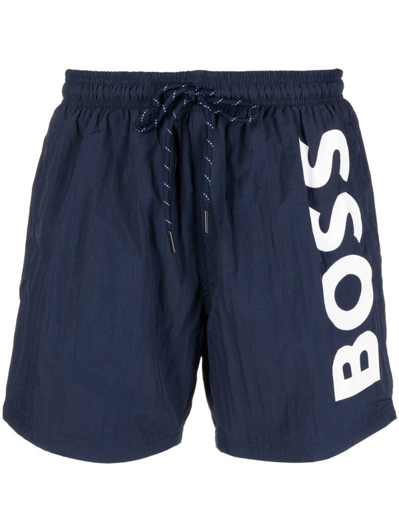 BOSS Octopus logo-print swim shorts - Blue von BOSS