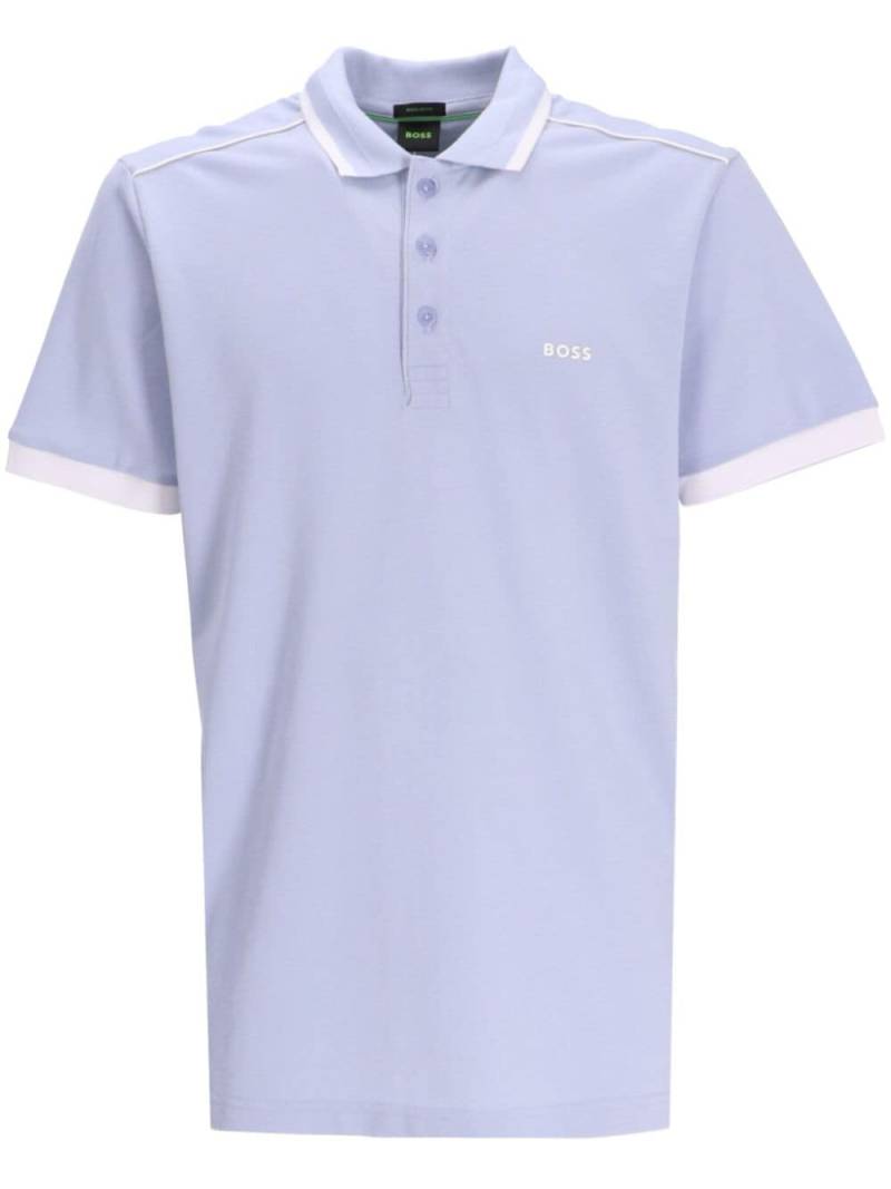 BOSS Paddy 1 cotton polo shirt - Blue von BOSS