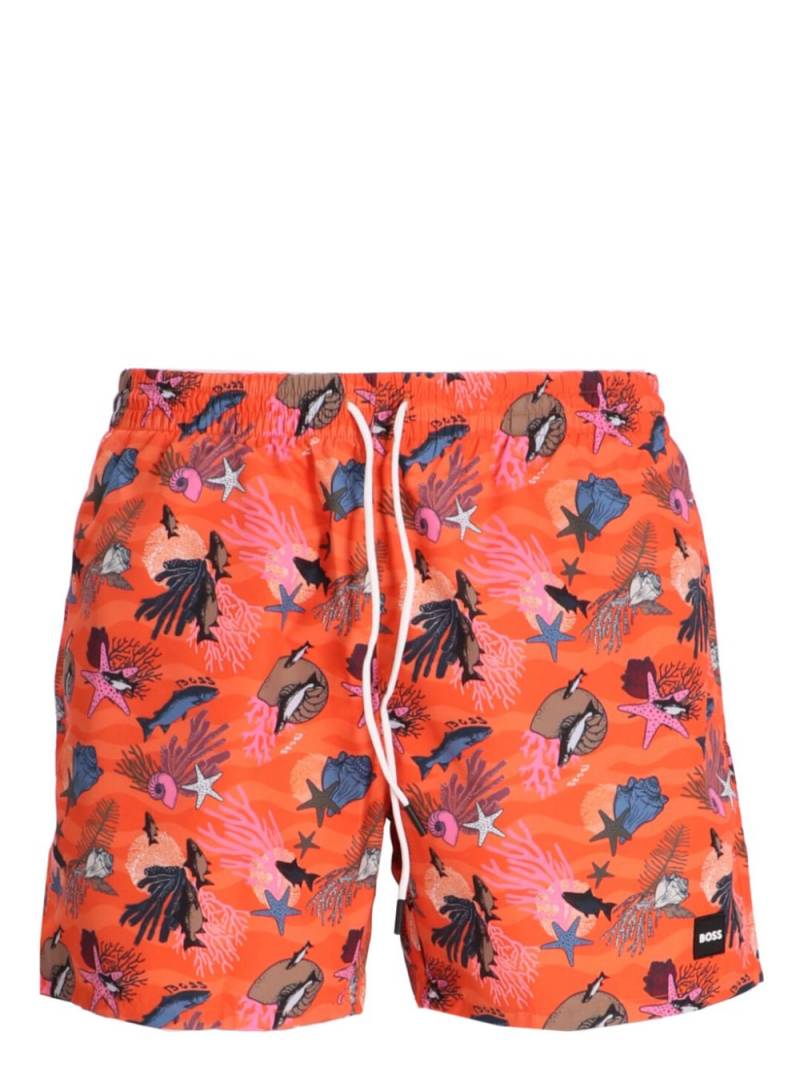 BOSS Piranha swim shorts - Orange von BOSS