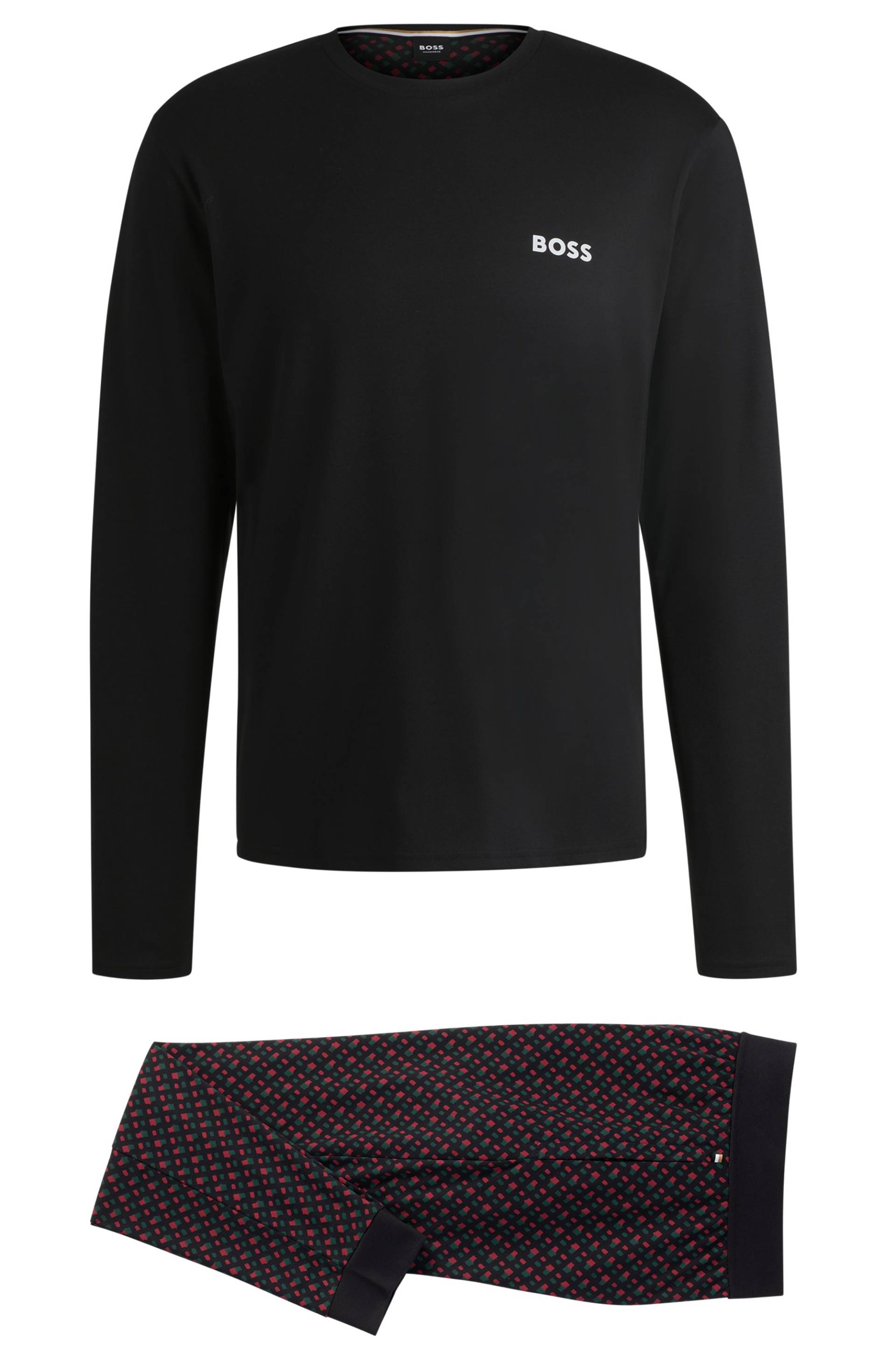 BOSS Pyjama »Relax Long Set«, mit Rundhalsausschnitt von BOSS