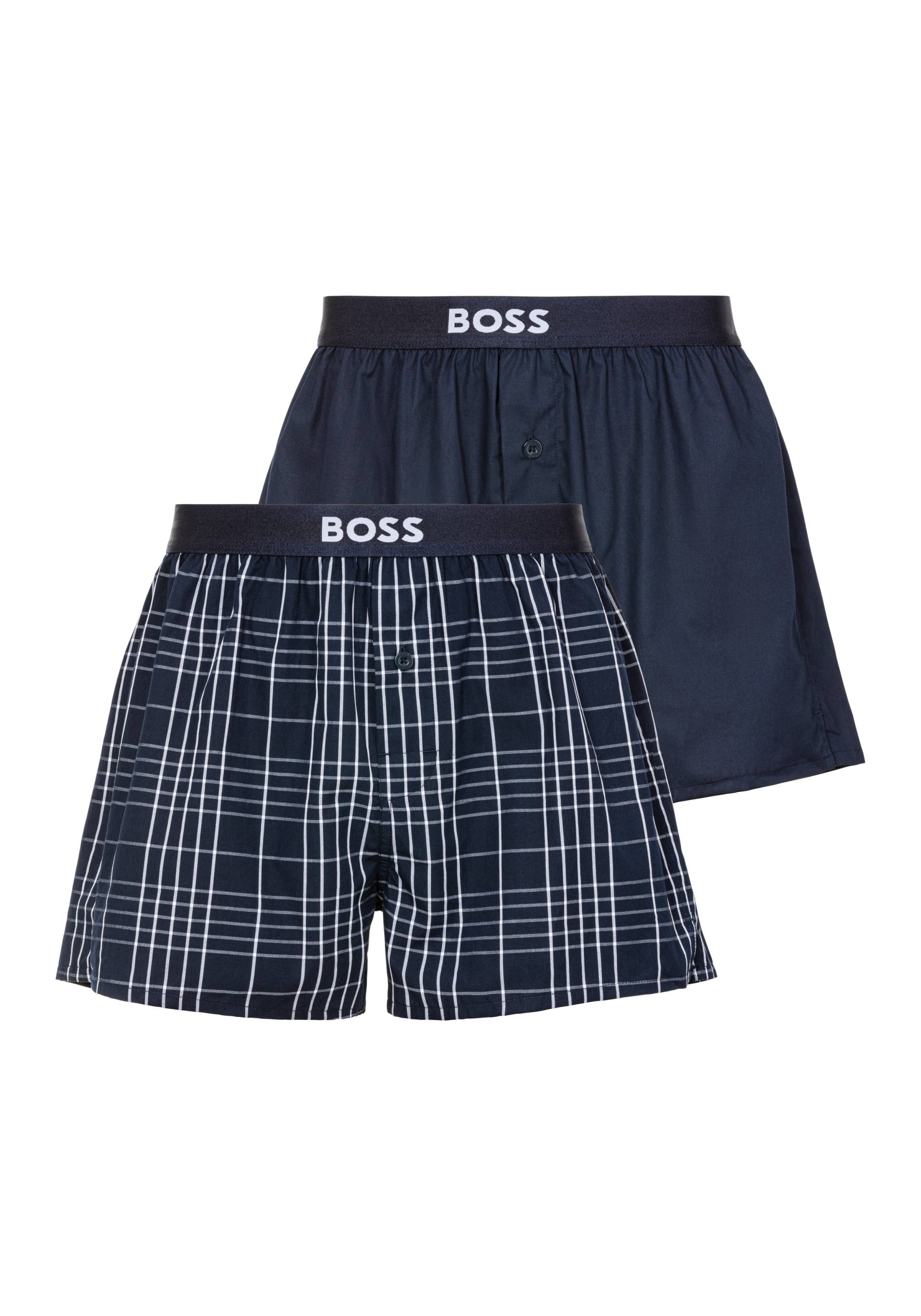 BOSS Pyjamashorts »2P Boxer Shorts EW«, (Packung, 2 tlg., 2er), mit Logobund von BOSS
