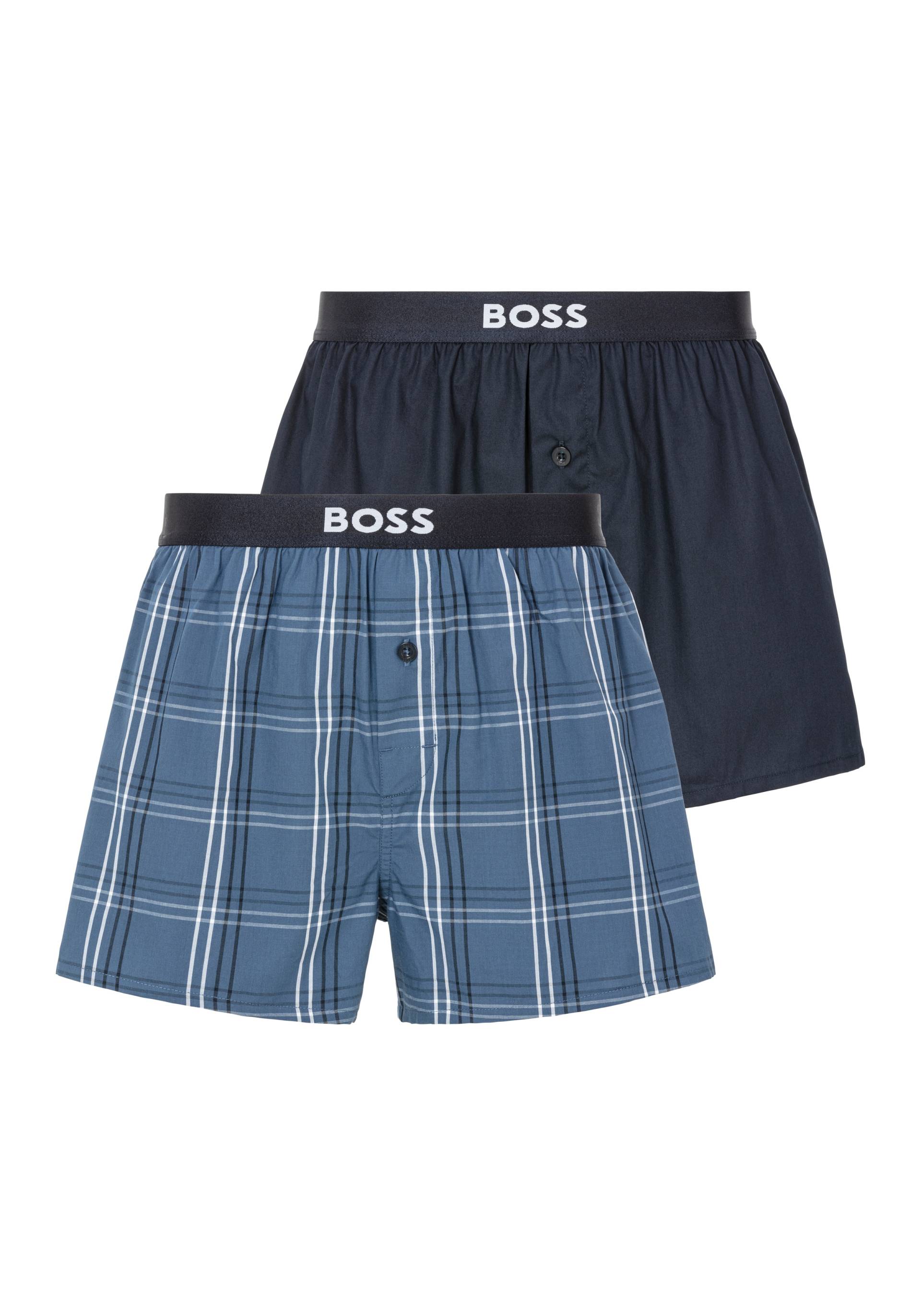 BOSS Pyjamashorts »2P Boxer Shorts EW«, (Packung, 2 tlg., 2er), mit Logobund von BOSS