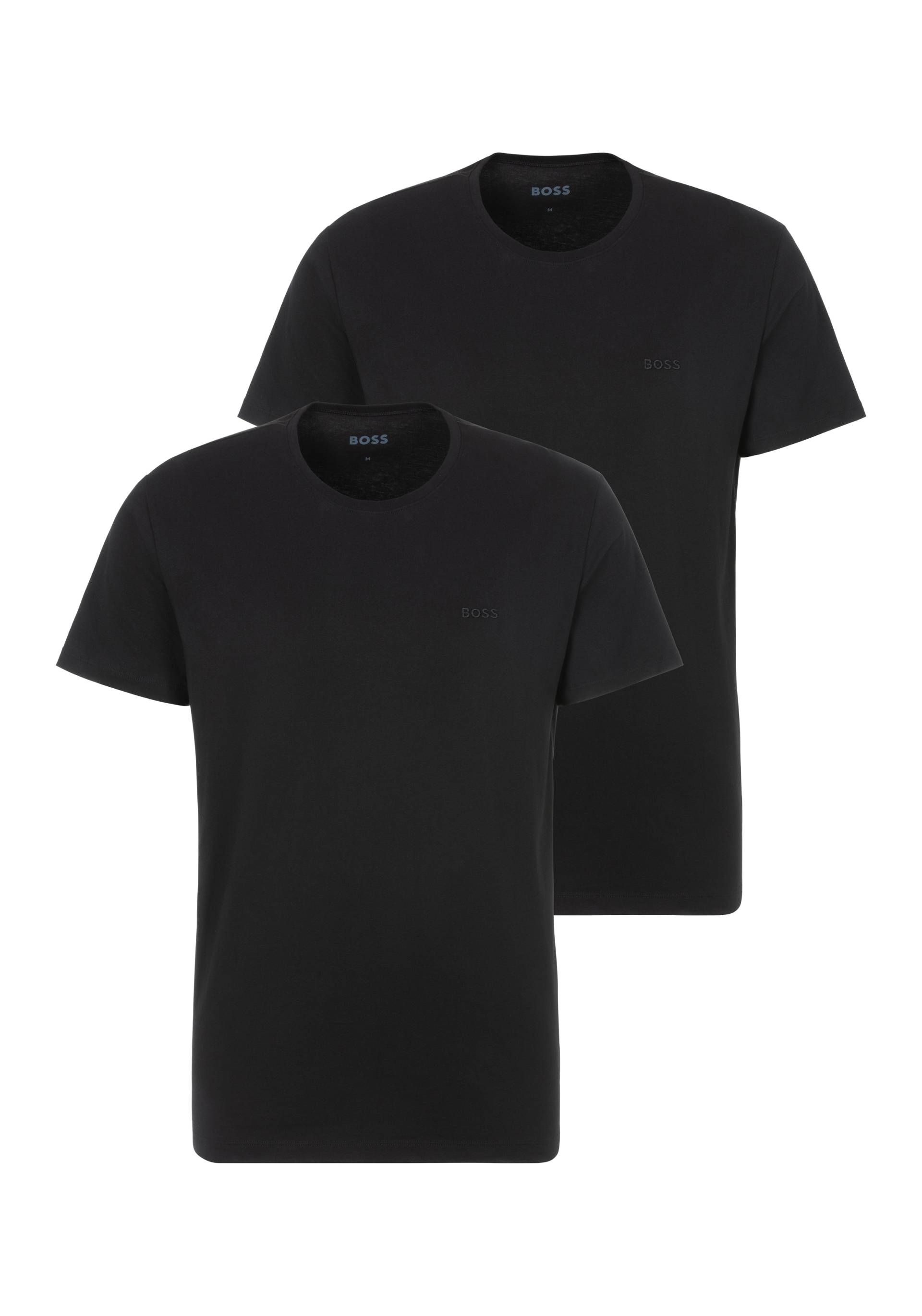 BOSS Rundhalsshirt »TShirtRN 2P Comfort«, mit Ton-in-Ton BOSS Logo-Schriftzug BOSS Rundhalsshirt »TShirtRN 2P Comfort«, mit Ton-in-Ton BOSS Logo-Schriftzug von BOSS