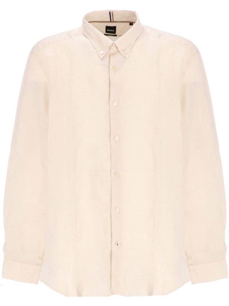 BOSS S-Liam Plain Shirt - Pink von BOSS