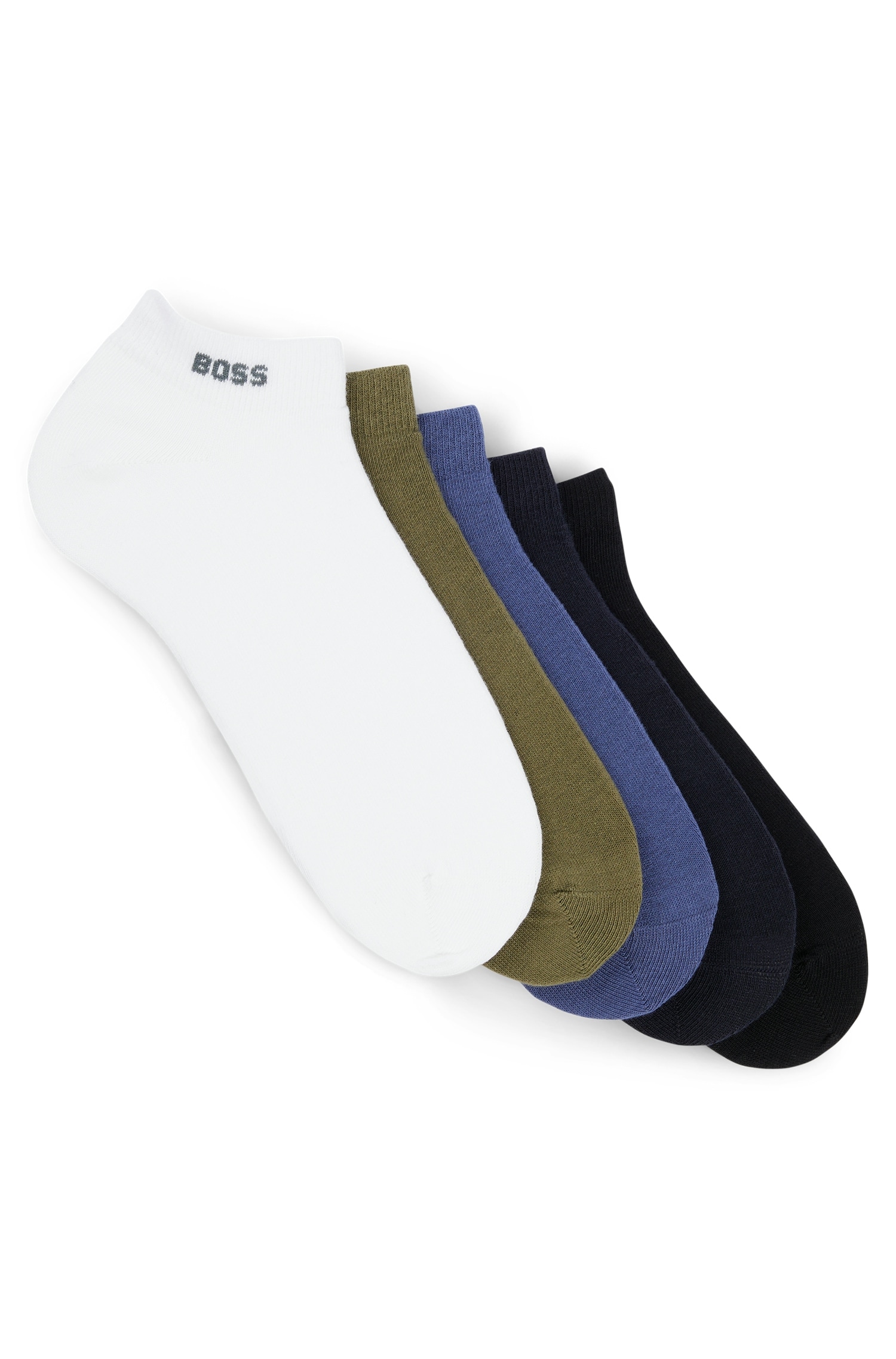 BOSS Sneakersocken, (Packung, 5 Paar), mit eingestricktem Schriftzug von BOSS