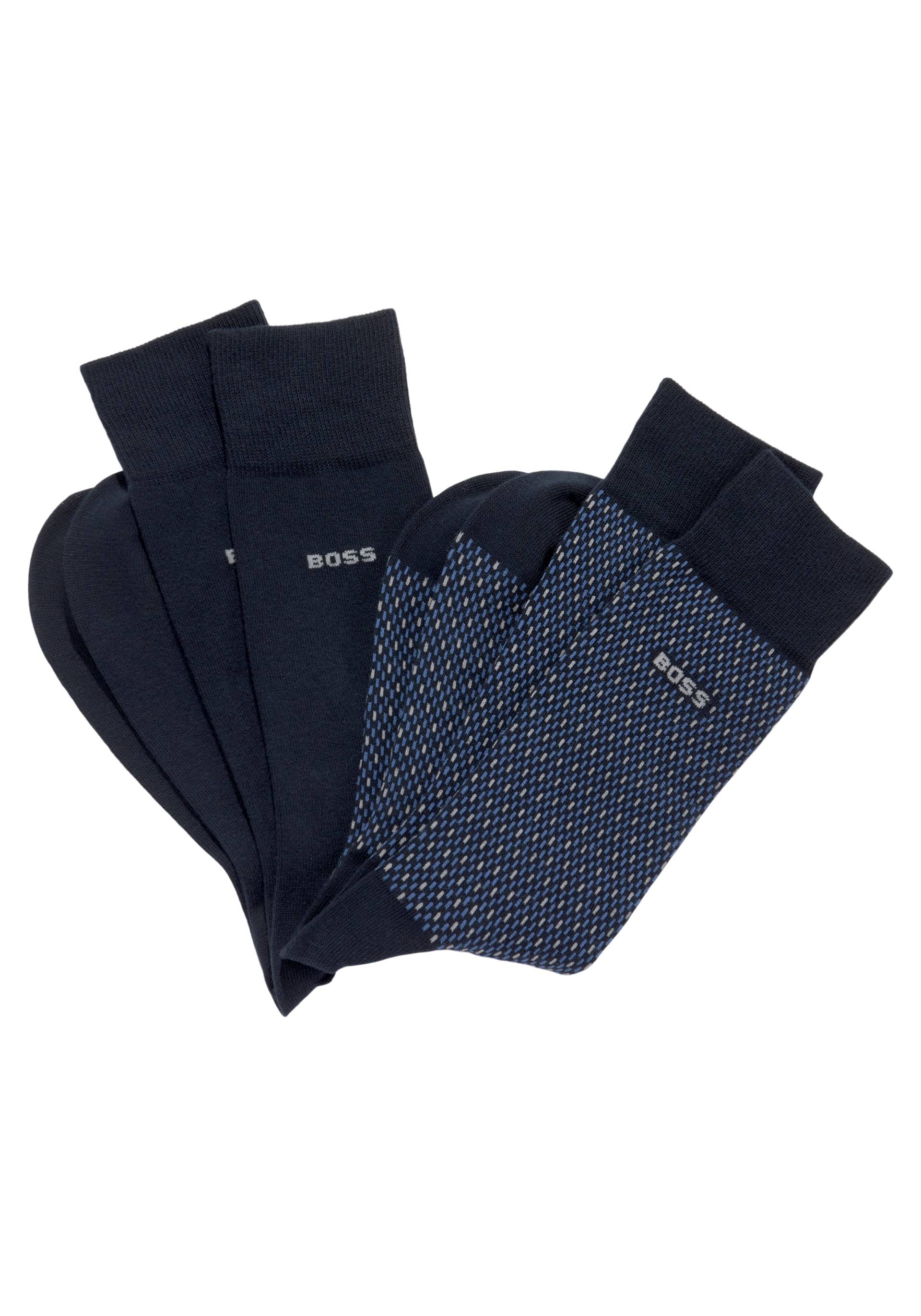 BOSS Socken »2P RS Minipattern CC«, (Packung, 2er Pack), mit BOSS Schriftzug von BOSS