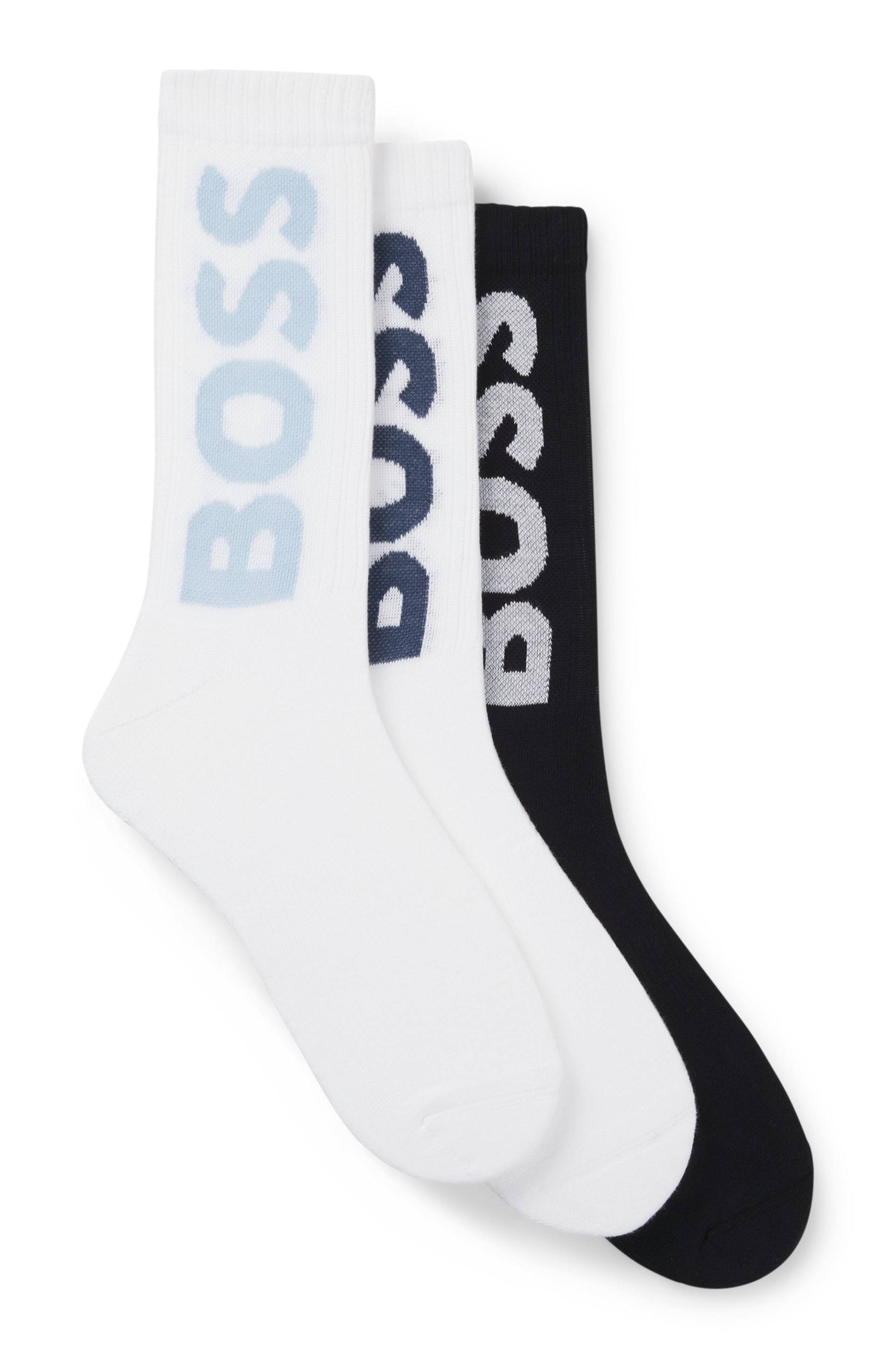 BOSS Socken »3P QS Rib Logo CC«, mit Logo von BOSS