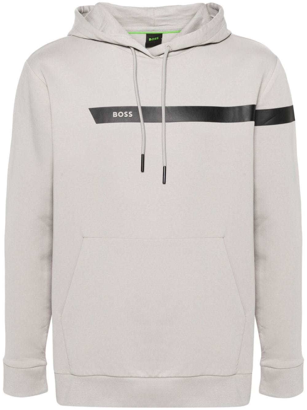 BOSS Soody logo-rubberised hoodie - Grey von BOSS