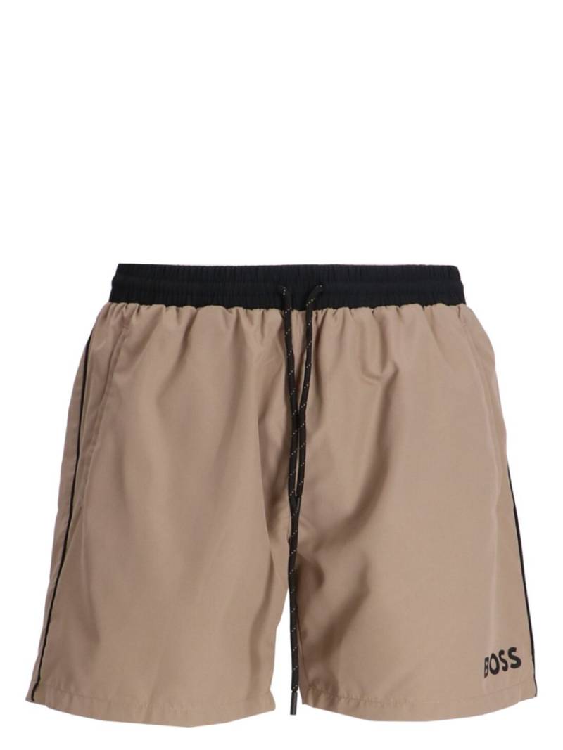 BOSS Starfish swim shorts - Brown von BOSS